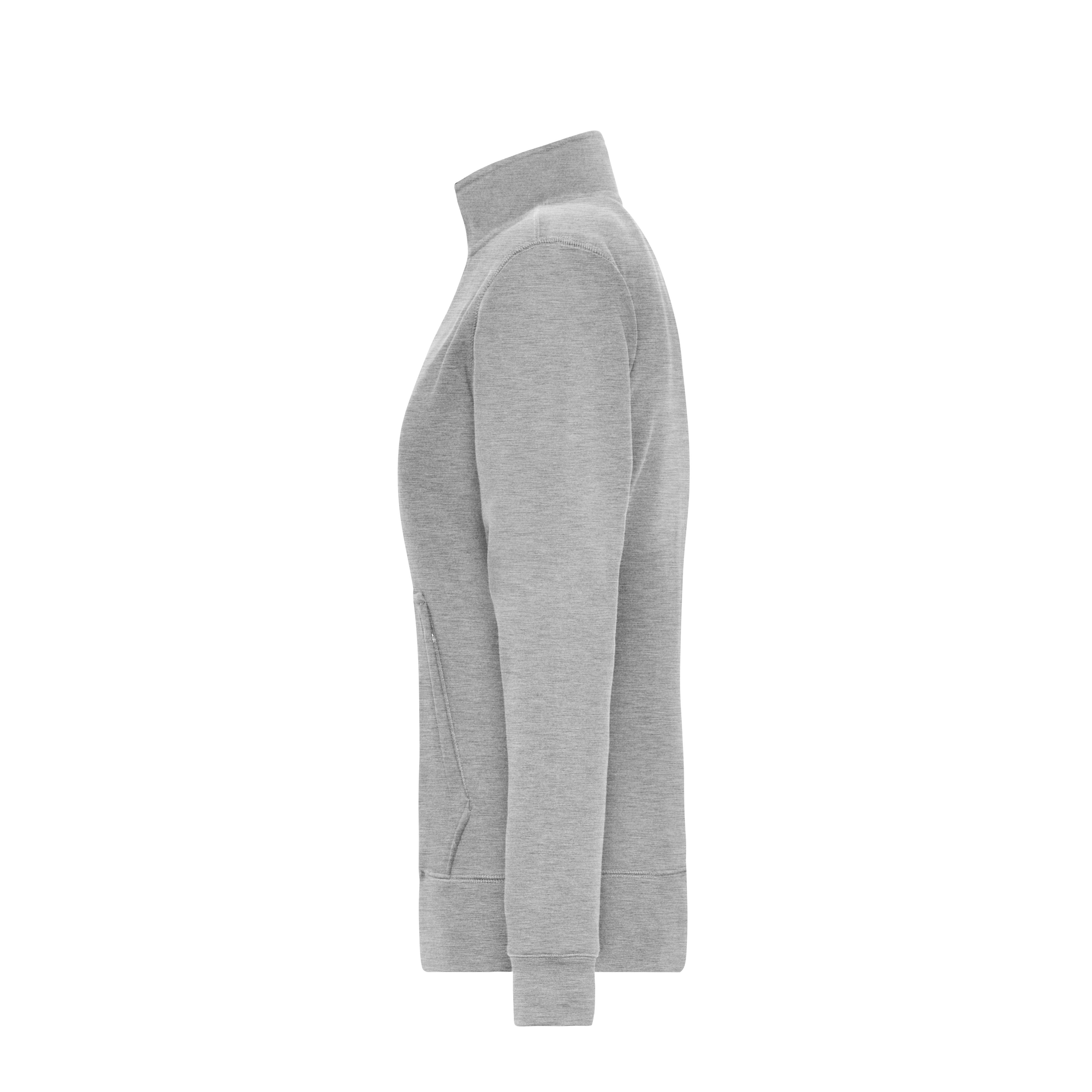 Damenjacke Solid Doubleface, grau meliert