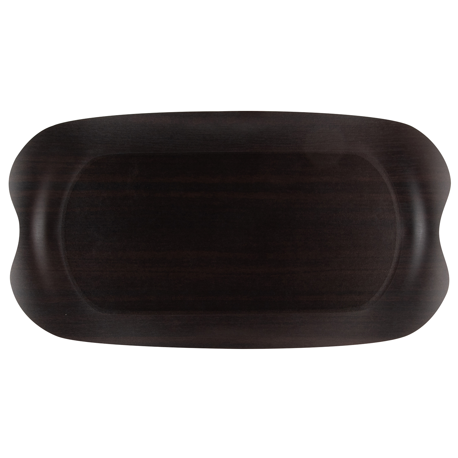 Tablett Earth Tray Wave 43 x 23 cm, Dark Wood, rutschfest