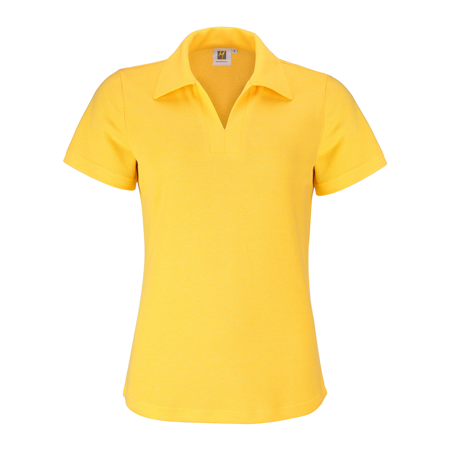 Poloshirt Waffelpique, 1/2 Arm, gelb