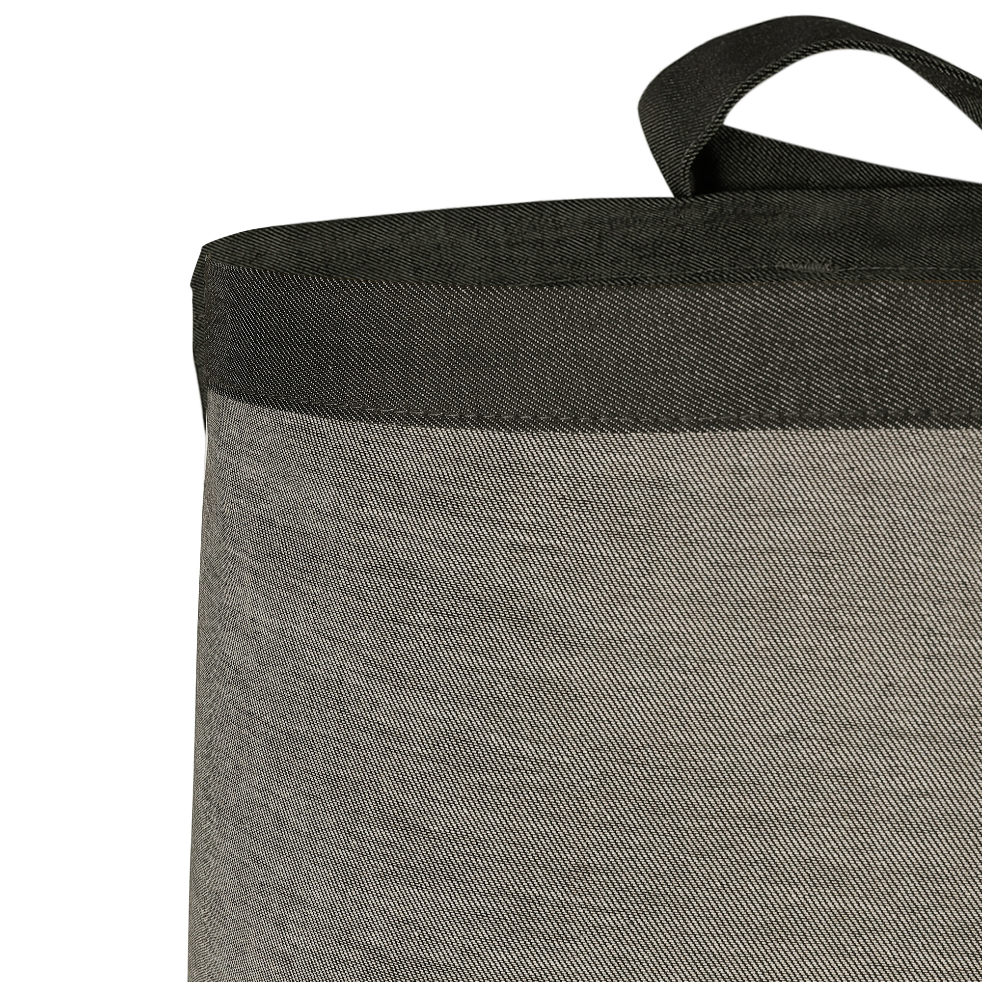 Vorbinder 100 x 80 cm, Jeanslook hellgrau mit Bund und Bindebänder in Jeanslook anthrazit