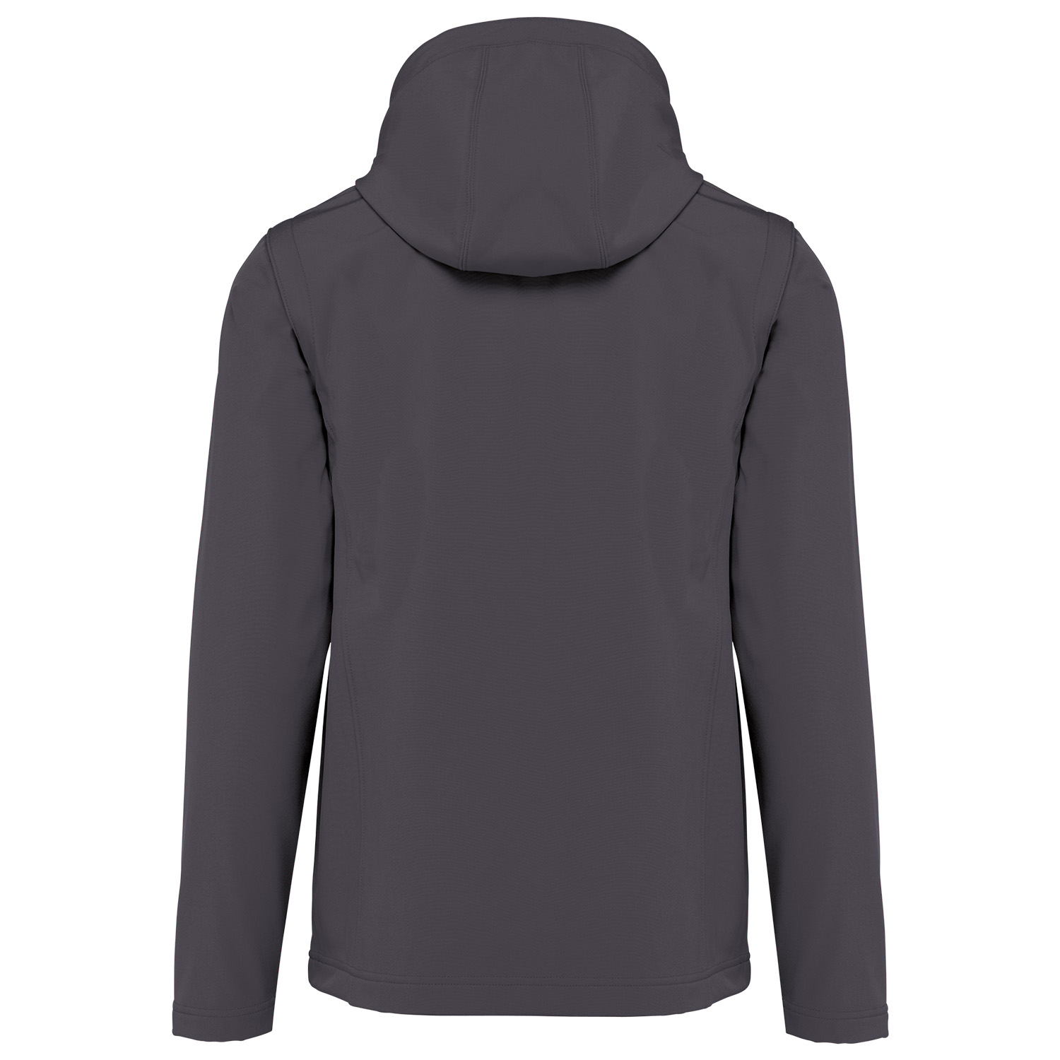 Unisex-Softshell-Jacke, 3-lagig mit Kapuze und abnehmbaren Ärmeln, titanium