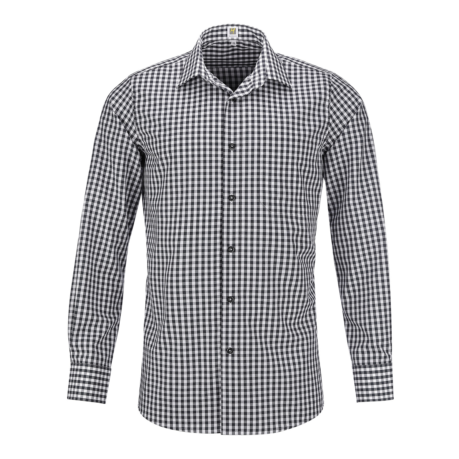 Herrenhemd Marc, Modern Fit, Langarm, schwarz/weiß kariert