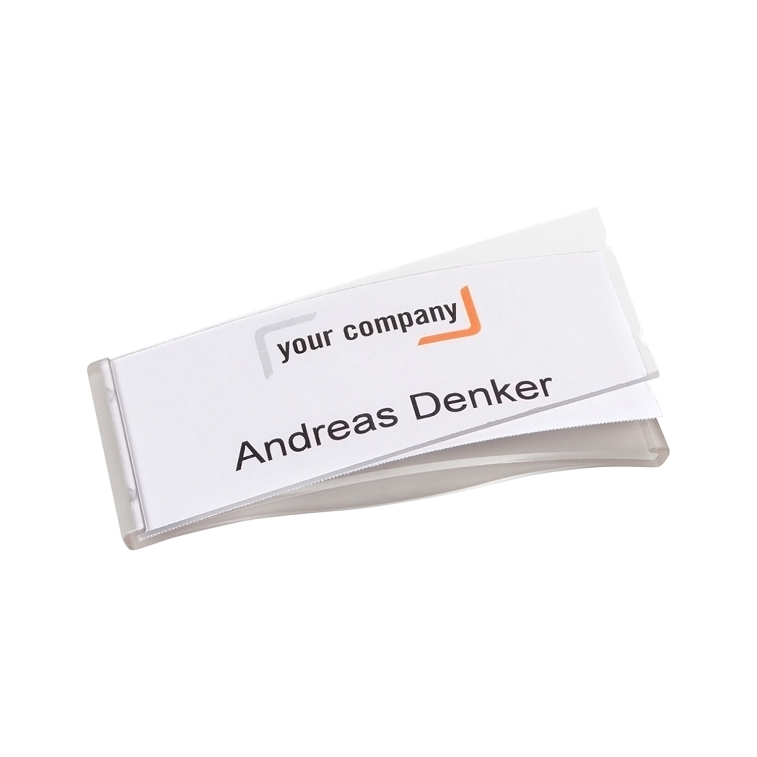 Magnet-Namensschild 78 x 32 mm, transparent
