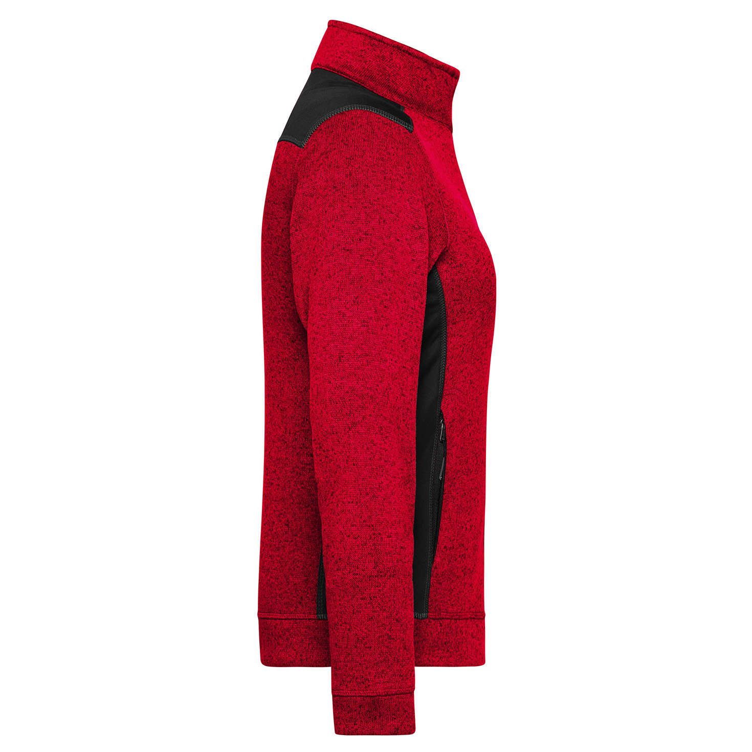 Workwear Damen-Fleecejacke Strong, red melange/black