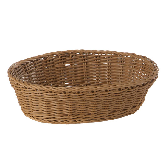 Tischkorb oval 25 x 19 x 6,5 cm, beige