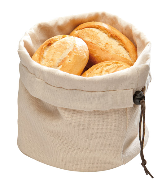Brottasche mit Wärmekissen Ø 19 cm H: 23 cm Baumwolle, beige