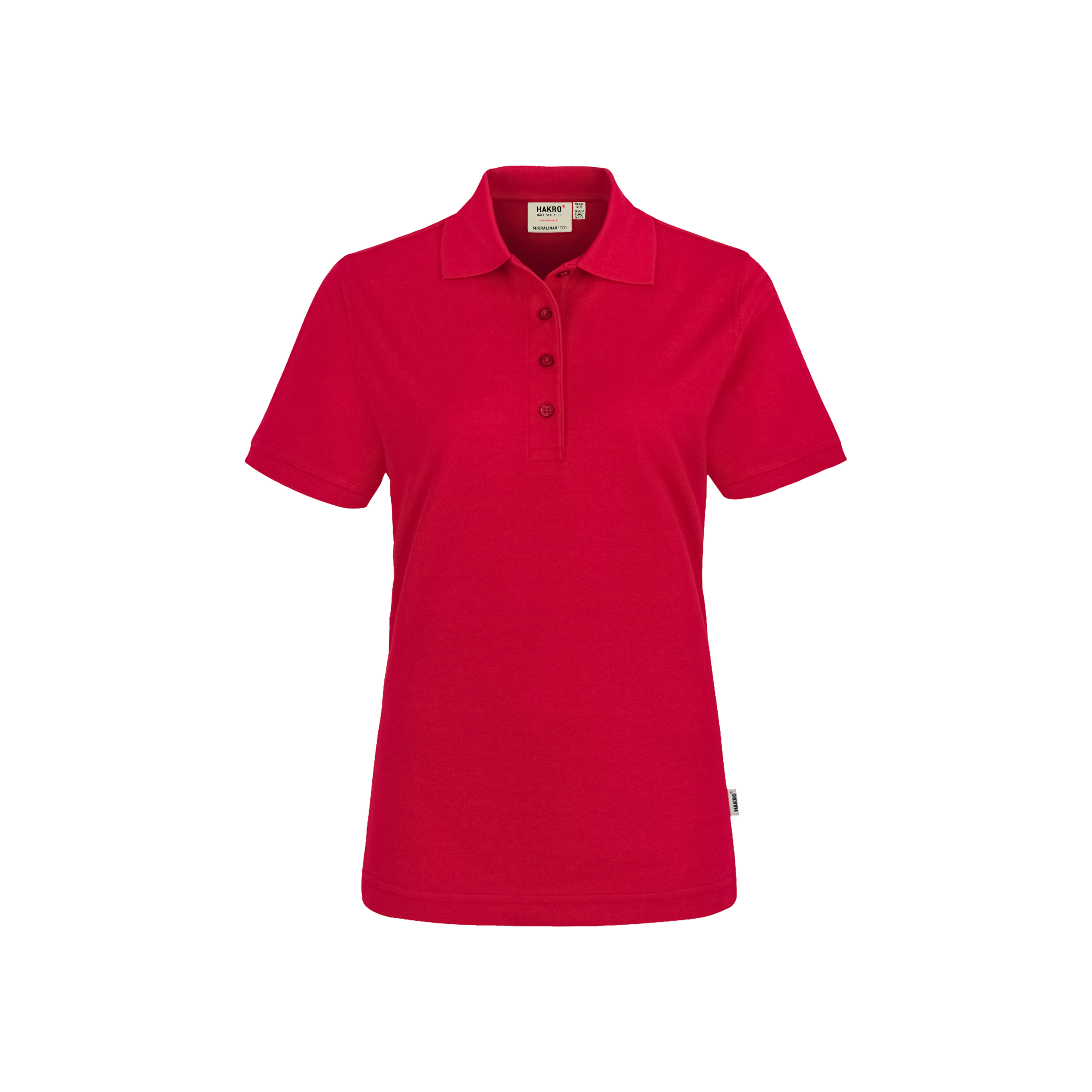 Damen Poloshirt Mikralinar ECO, rot