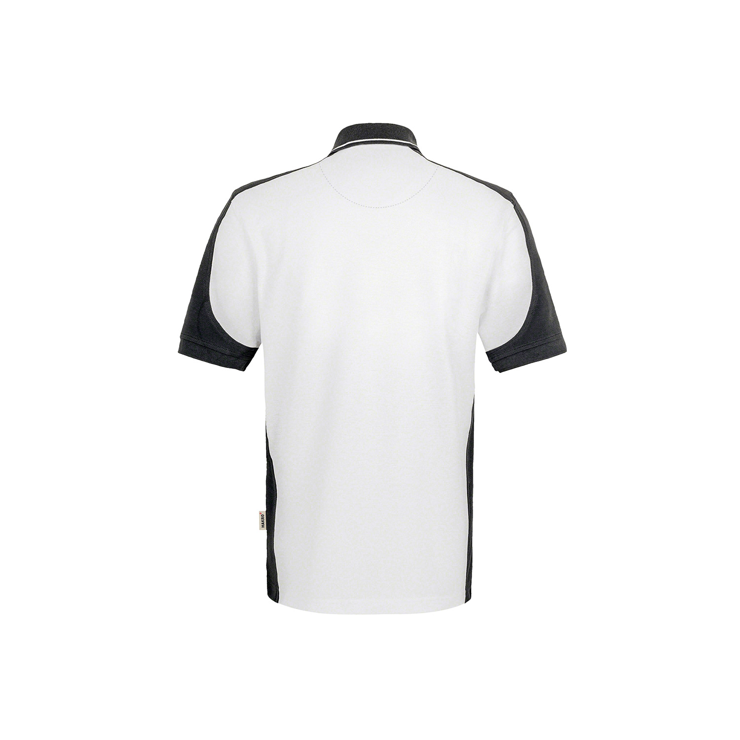 Unisex-Polo Contrast, weiß/anthrazit
