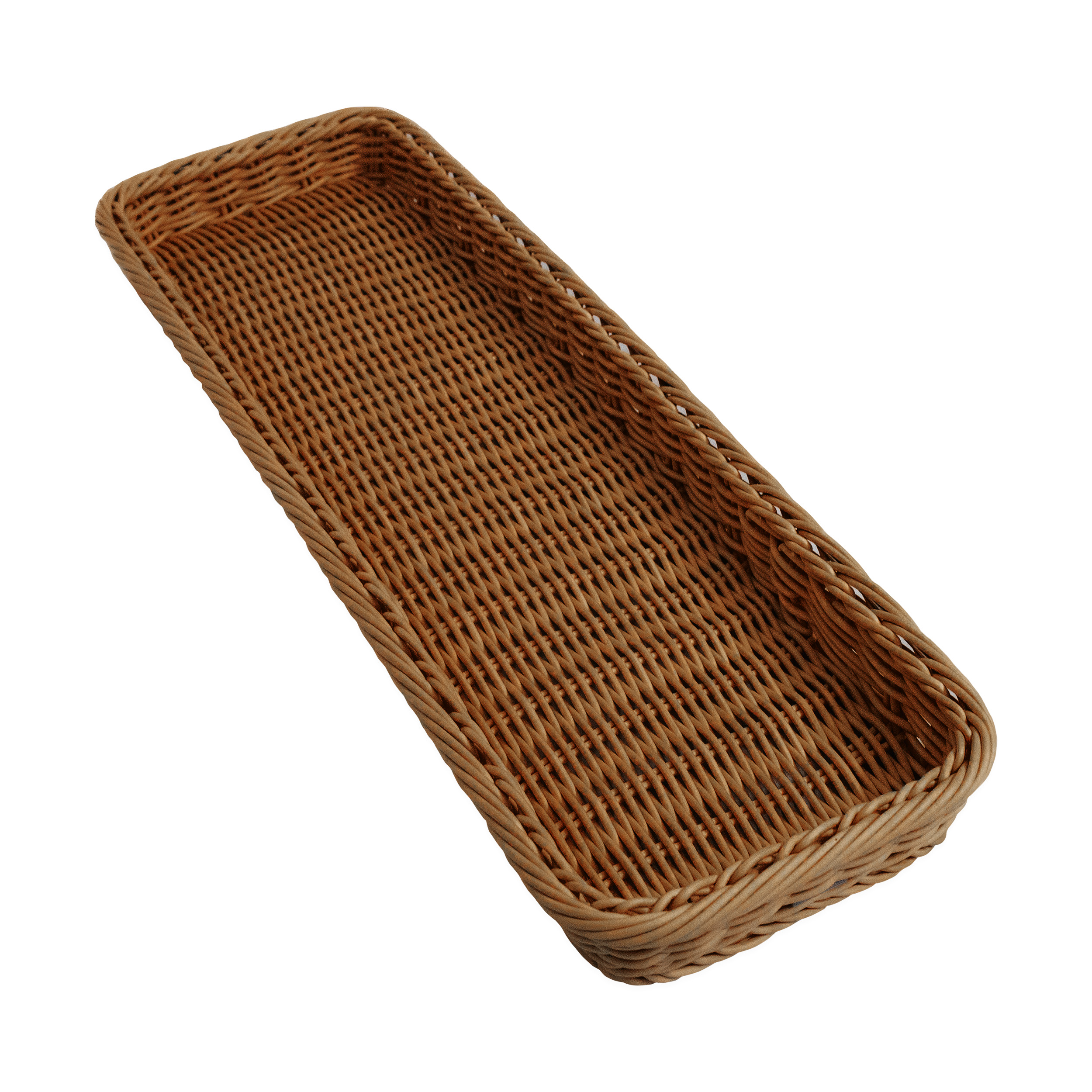 Auslagekorb 60 x 20 x 5 cm, beige mit Rahmenverstärkung aus Edelstahl