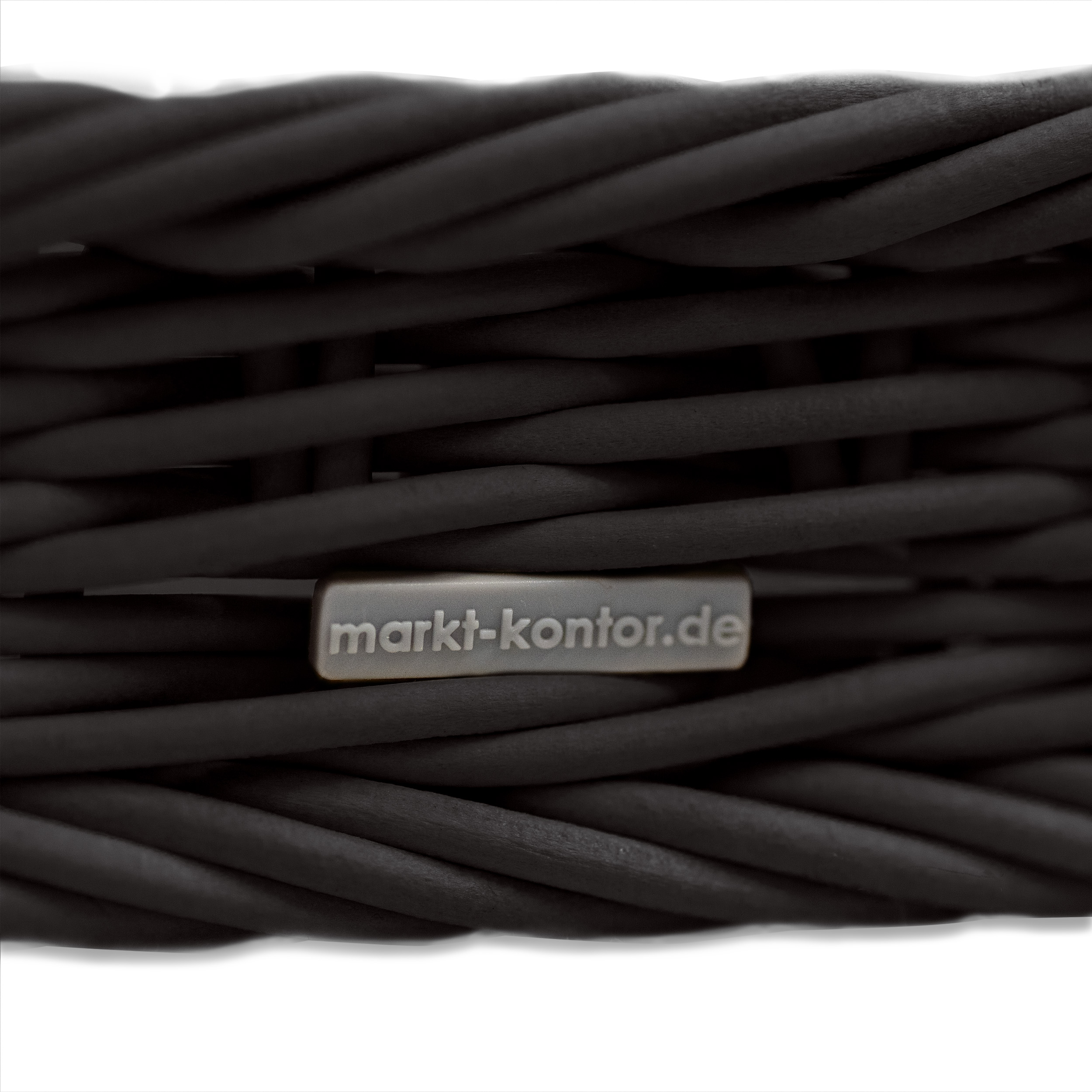 Auslagekorb 60 x 40 x 5 cm, schwarz mit Rahmenverstärkung aus Edelstahl