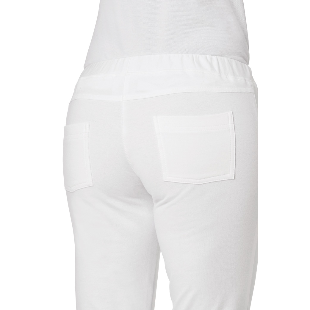 Damen-Sweathose Slim Style, elastischer Bund, weiß