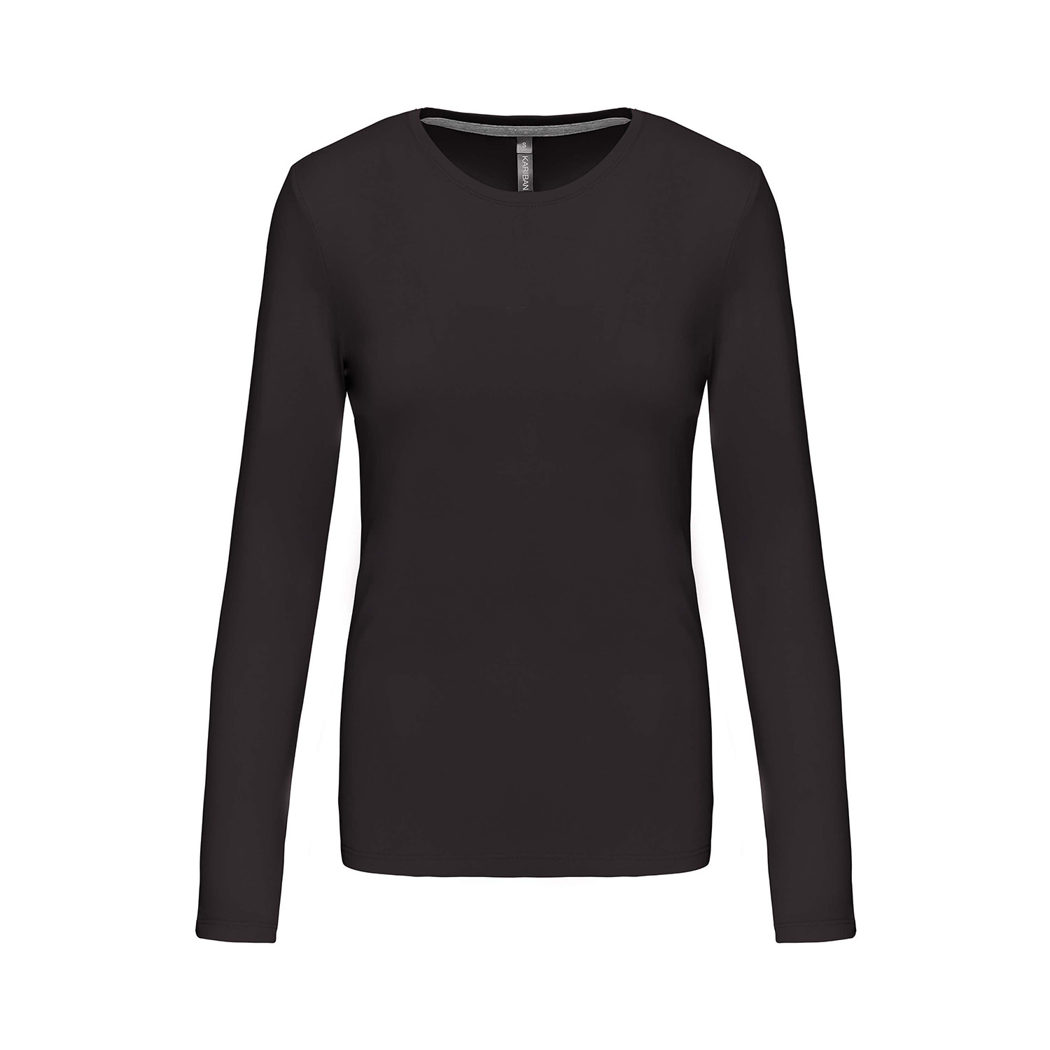Damen-Longsleeve Kariban, dunkelgrau