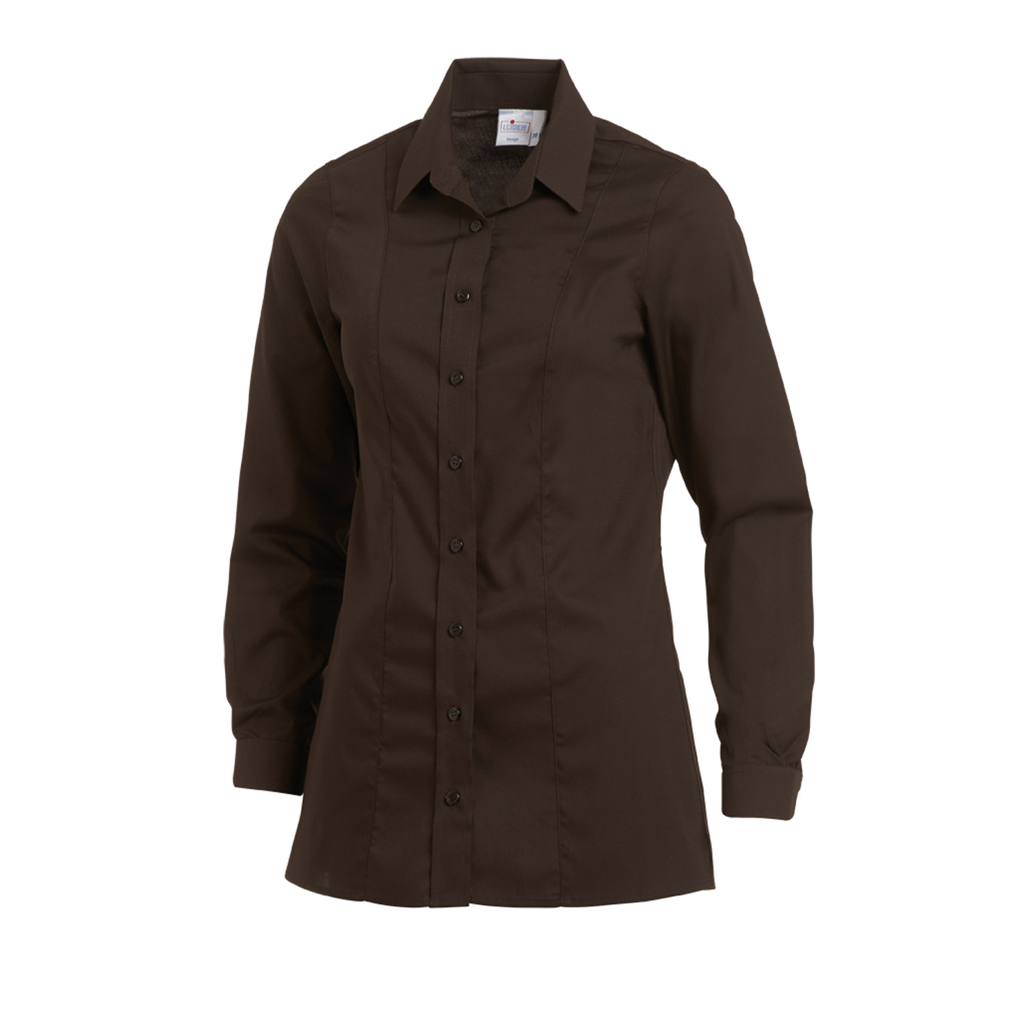 Damenbluse Nora Stretch, Langarm, chocolate