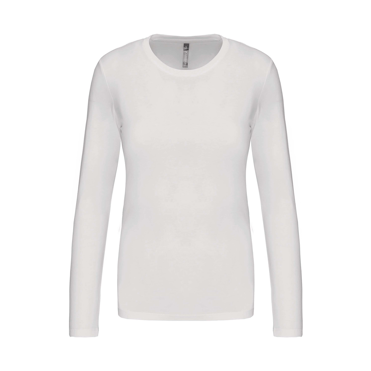 Damen-Longsleeve Kariban, weiß