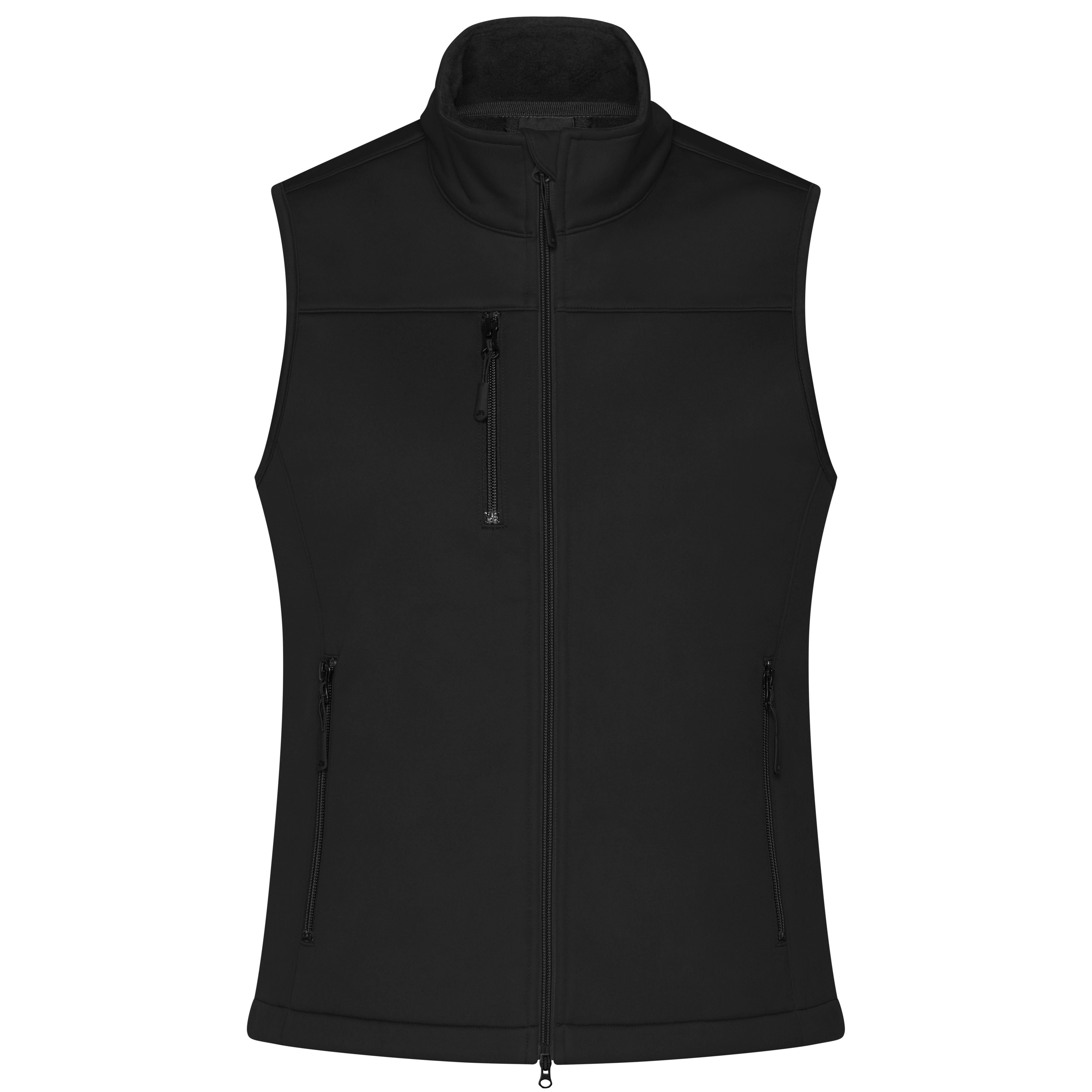 Damen-Softshellweste aus recyceltem Polyester, schwarz