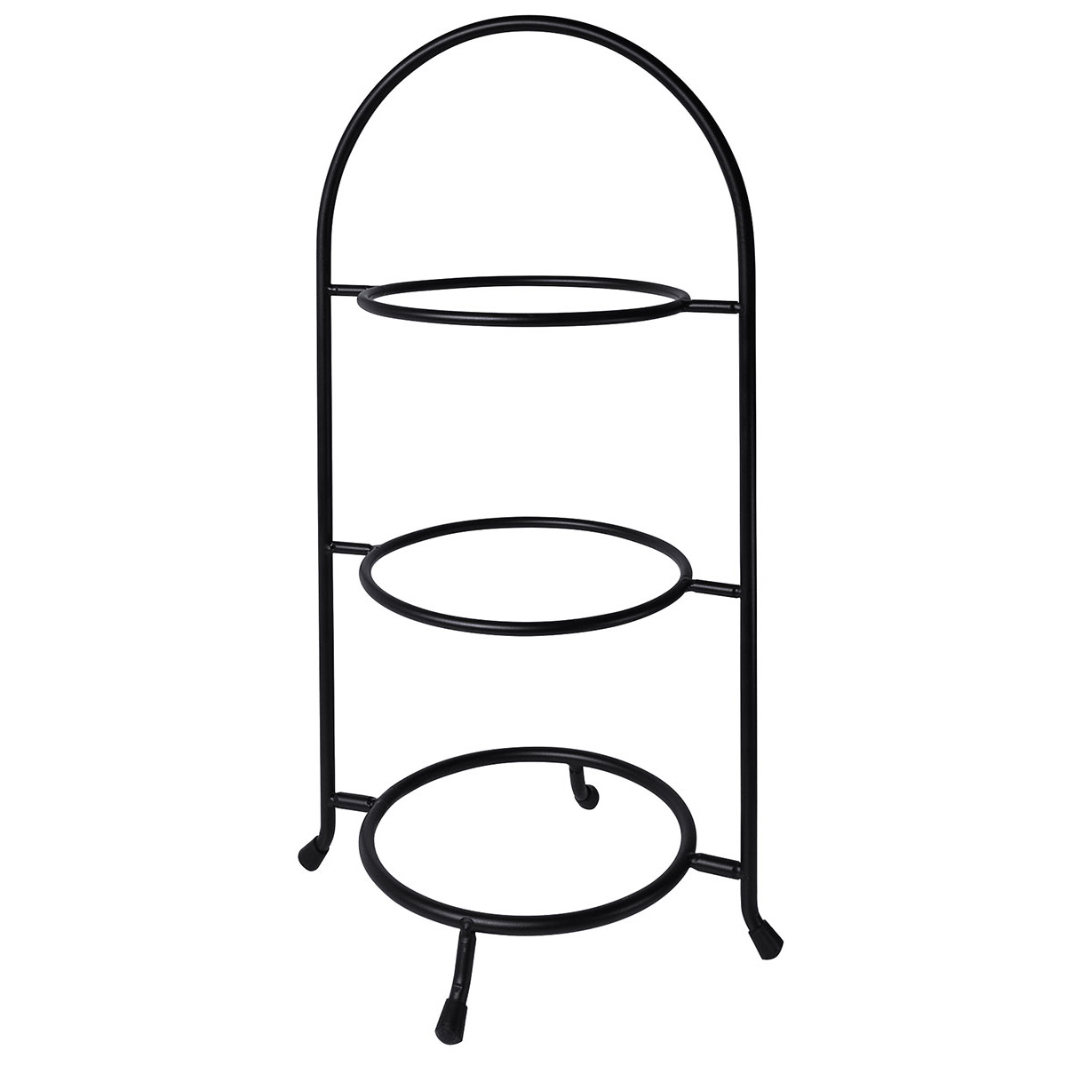 Telleretagere 3-stufig 46,5x33,0 cm schwarz Pulverbeschichtet, für 3 Teller 22,5 - 27 cm