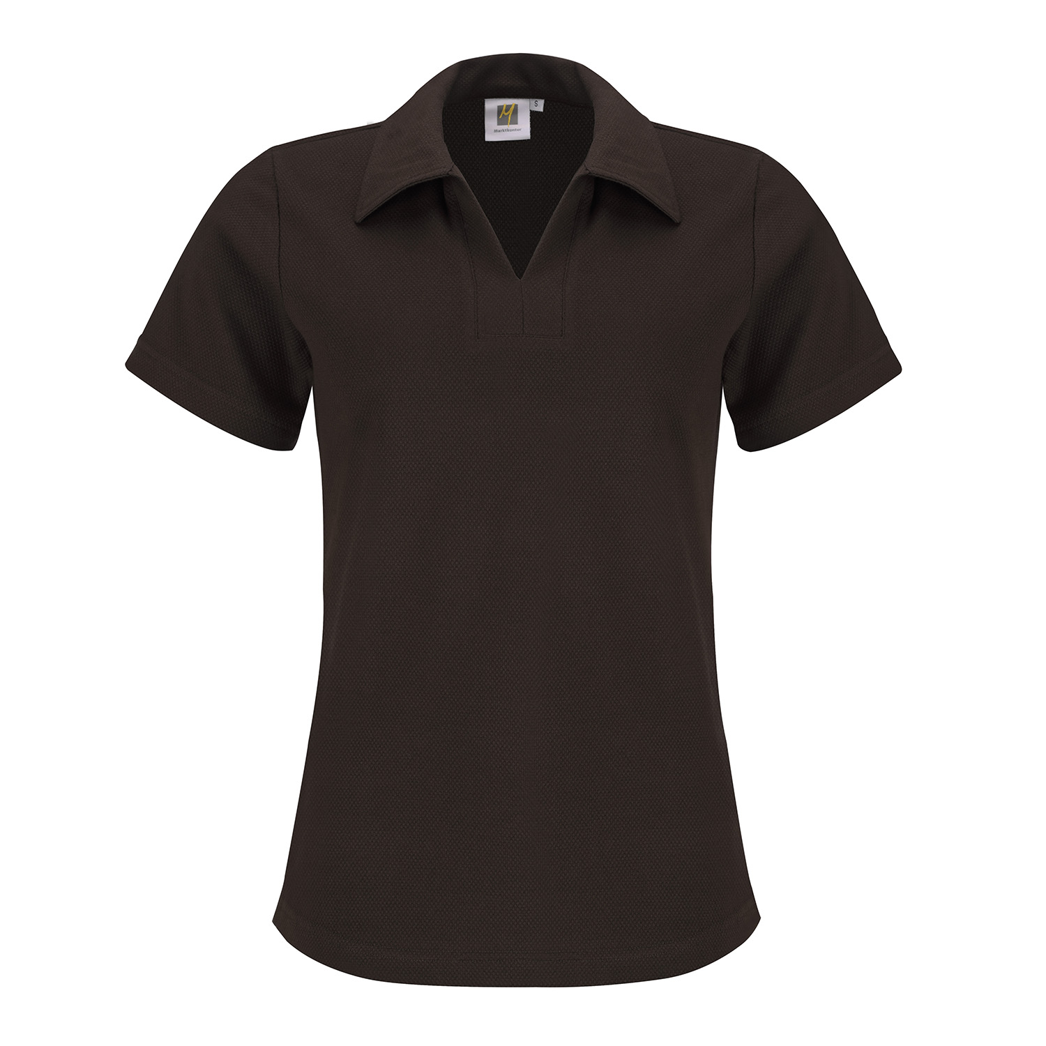 Poloshirt Waffelpique, 1/2 Arm, chocolate