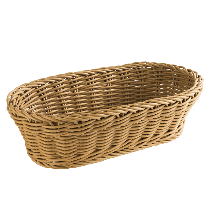 Baguette Korb, oval 28 x 16 cm, H: 8 cm Polypropylen, beige