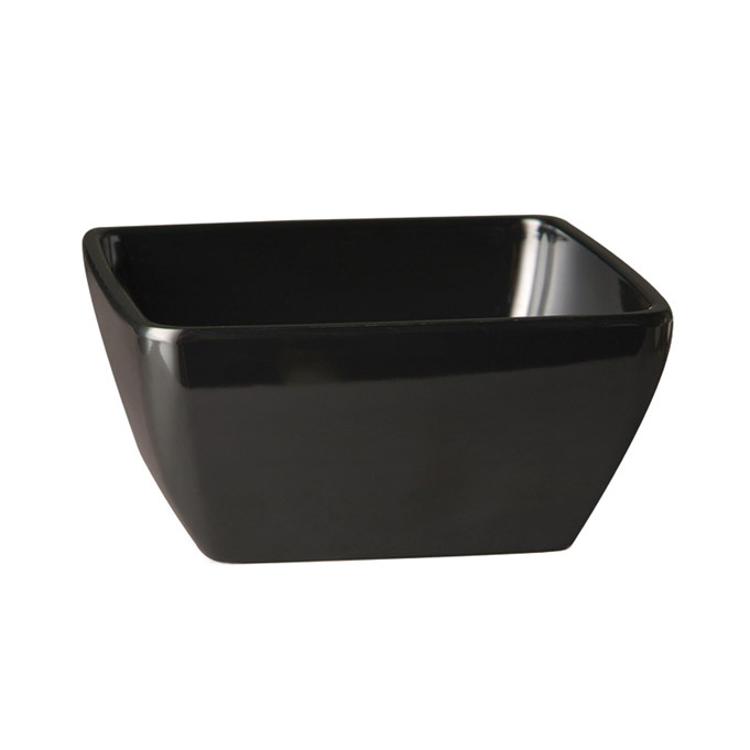 Schale -PURE- 9 x 9 cm, H: 4 cm Melamin, schwarz, 0,14 Liter