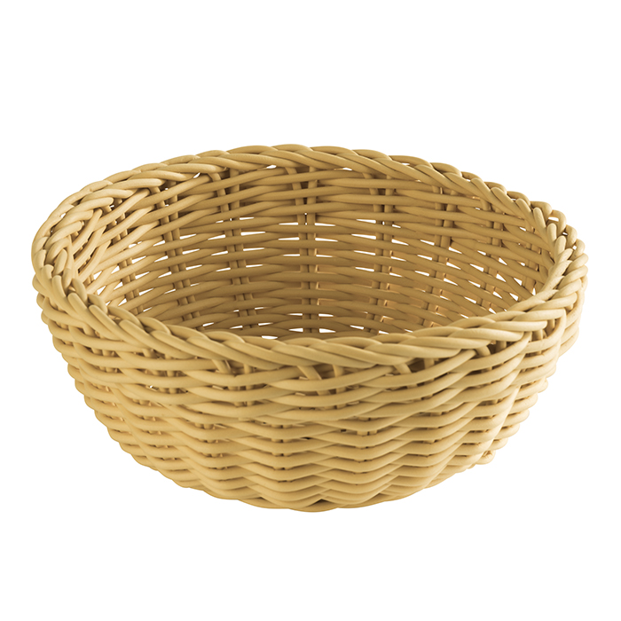 Korb, rund Ø 20 cm, H: 8 cm Polypropylen, hellbeige