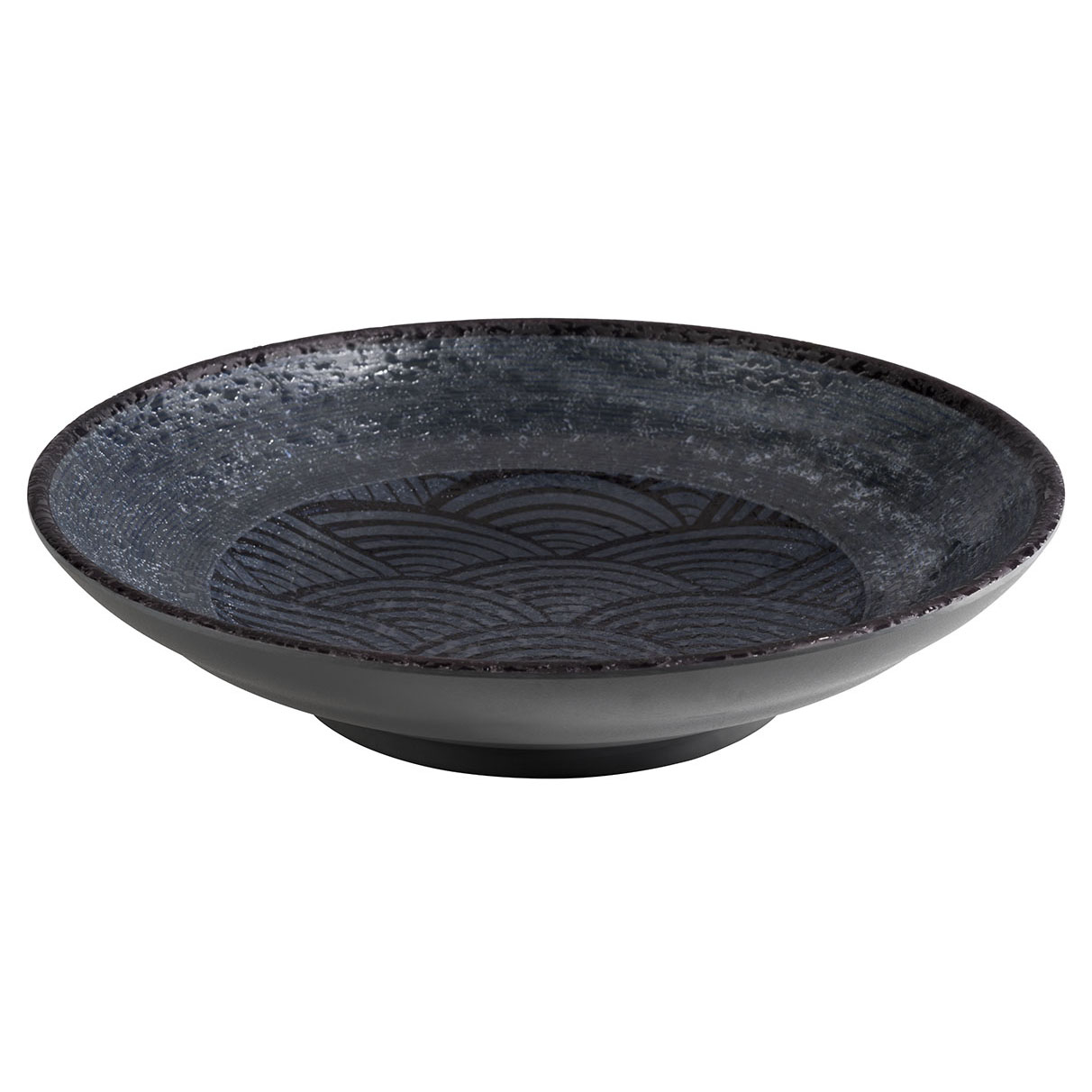 Schale -DARK WAVE- Ø 22,5 cm, H: 5 cm, 0,75 Liter Melamin