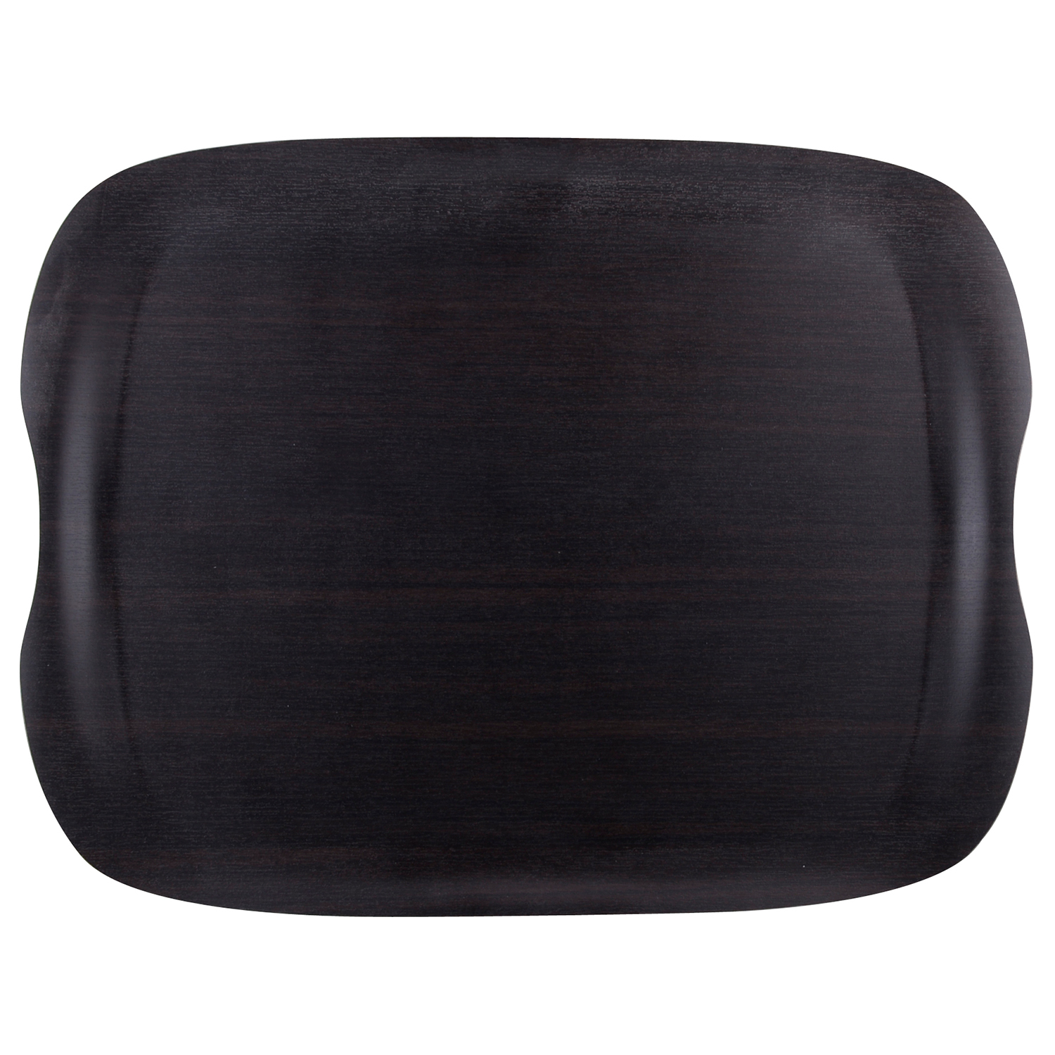 Tablett Earth Tray Wave 43 x 33 cm, Dark Wood, rutschfest