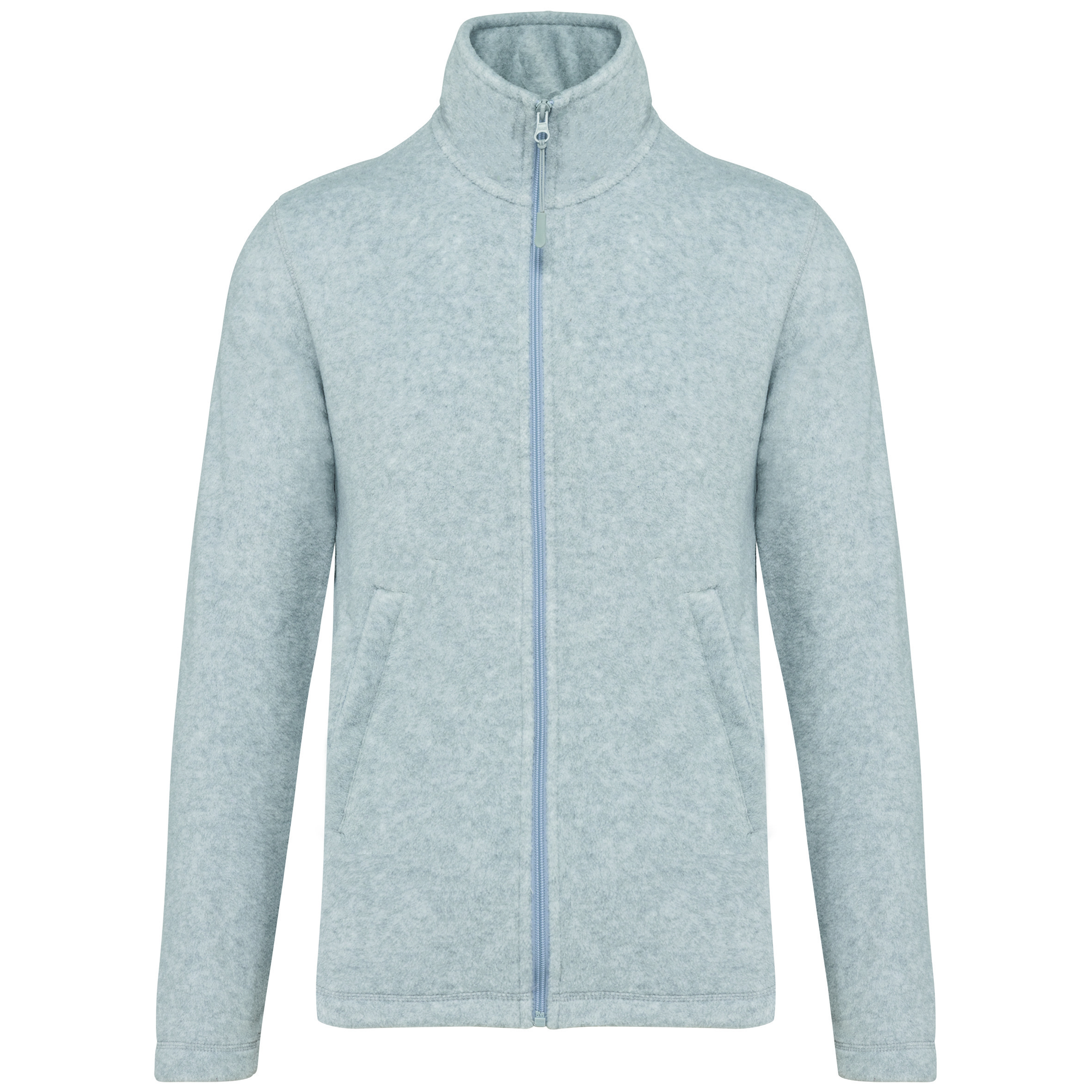Herren-Fleece-Jacke, aschgrau