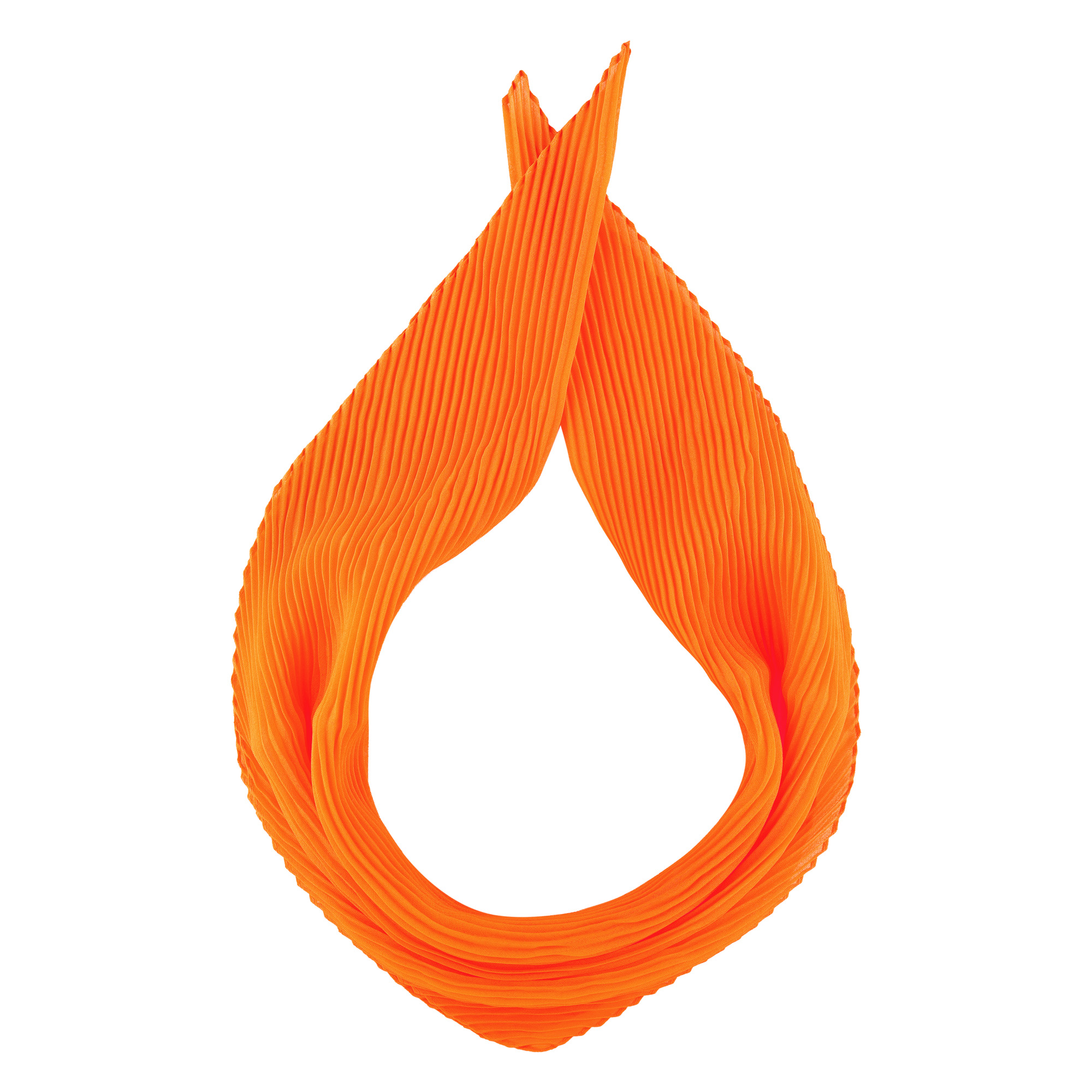 Halstuch plissiert, orange