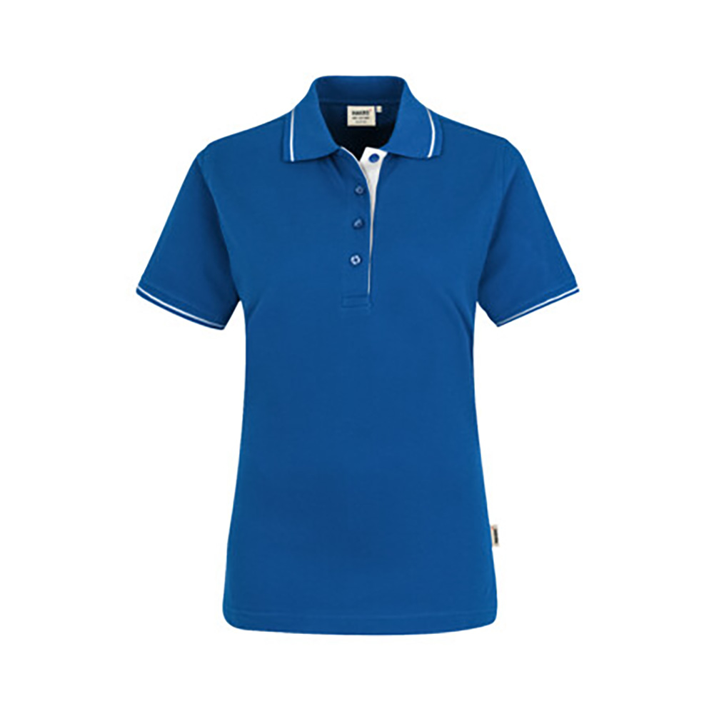 Woman-Polo Casual, royal/weiß