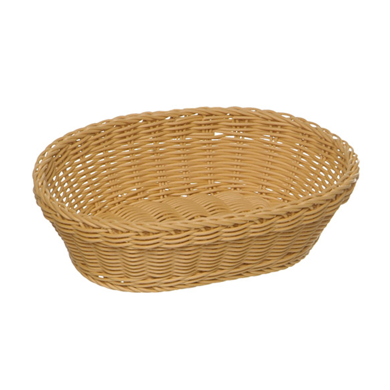 Korb, oval 25 x 19 cm, H: 6,5 cm Polypropylen, hellbeige