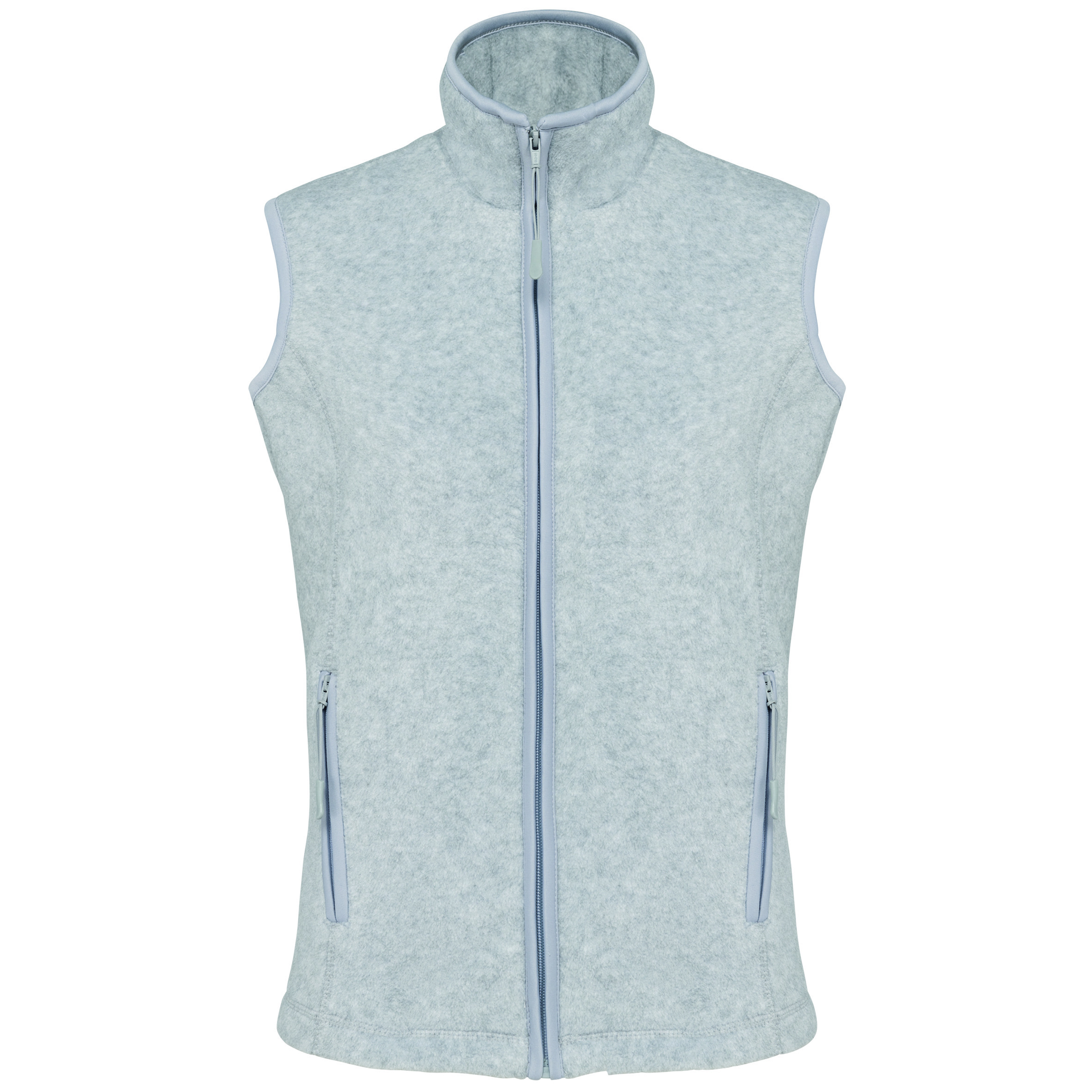 Damen-Fleece-Weste, aschgrau