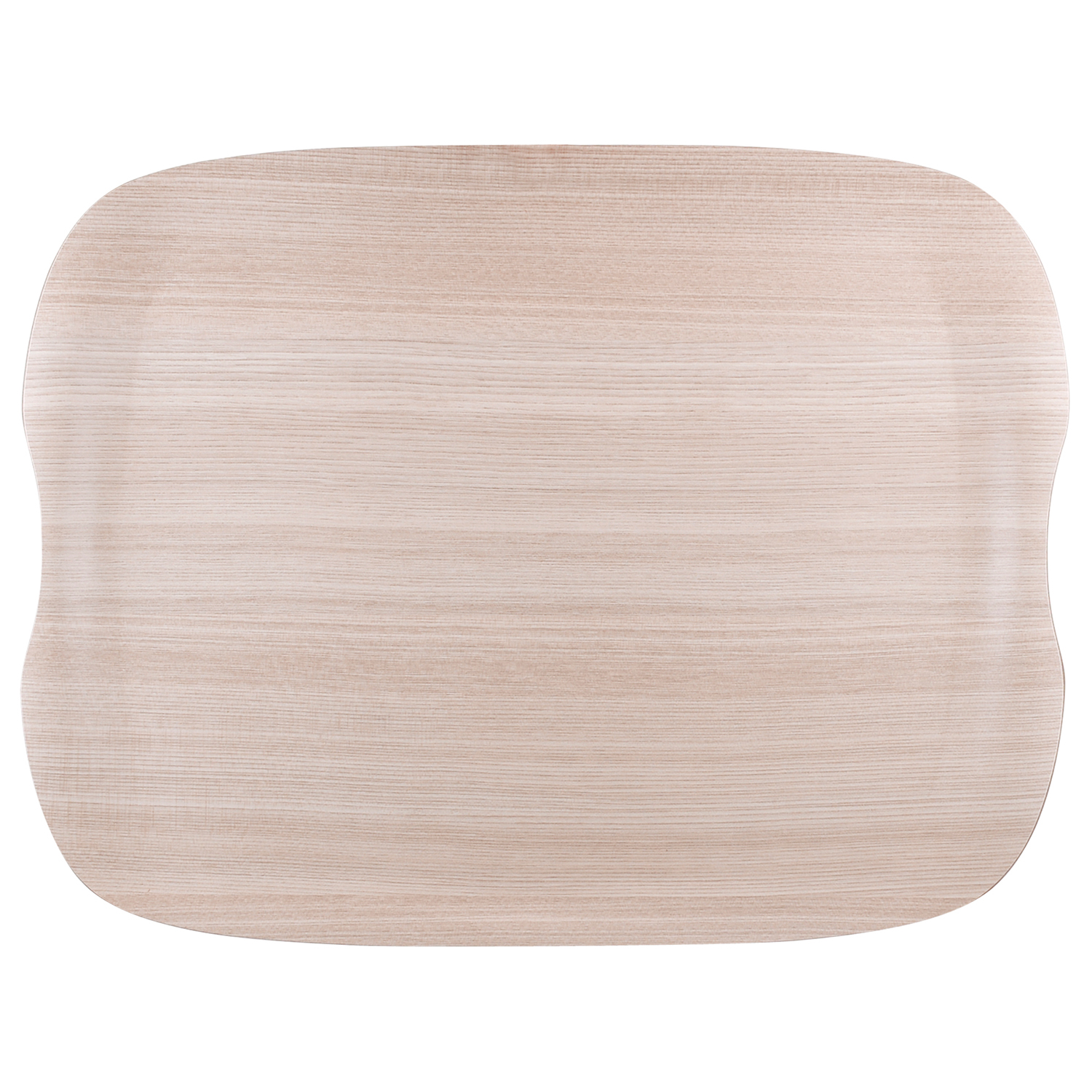 Tablett Earth Tray Wave 43 x 33 cm, Light Wood, rutschfest