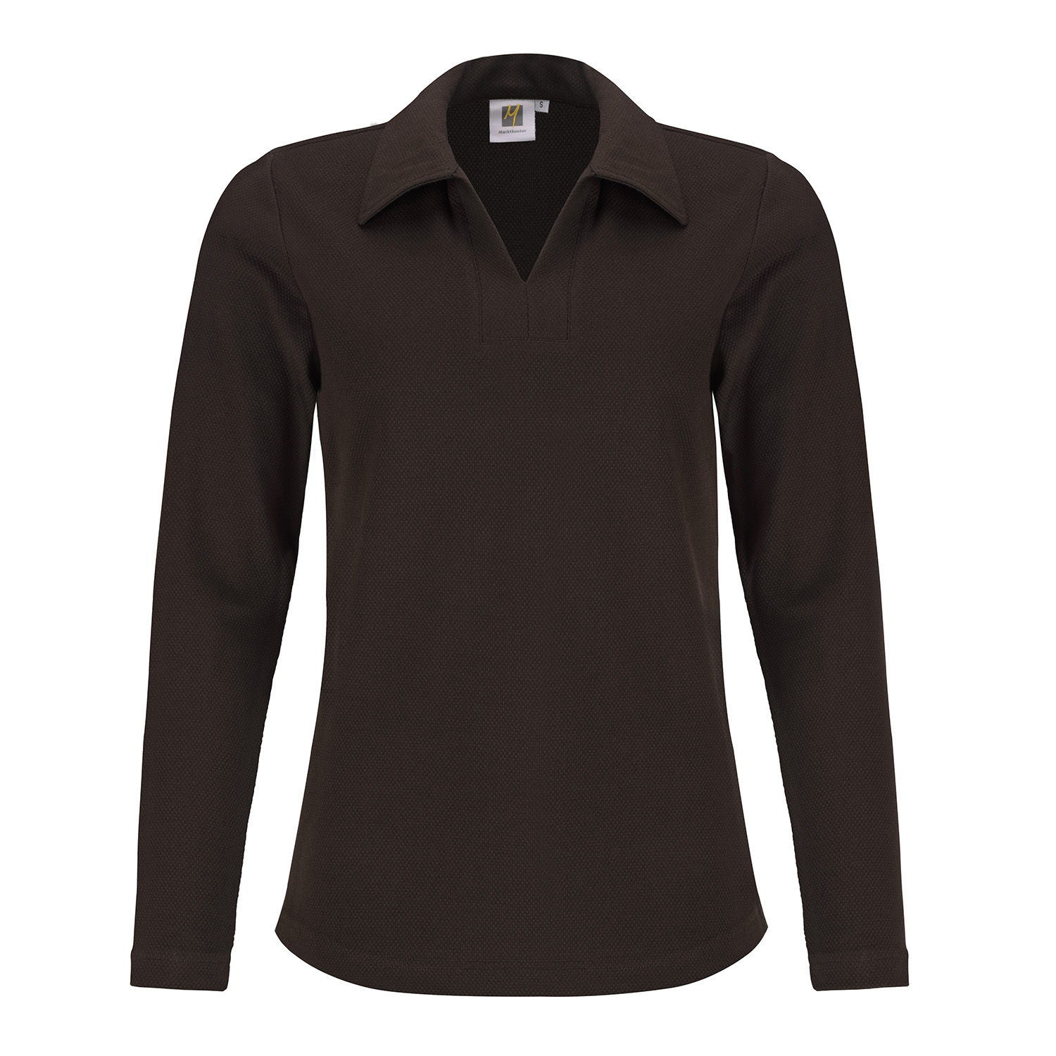 Poloshirt Waffelpique, 1/1 Arm, chocolate