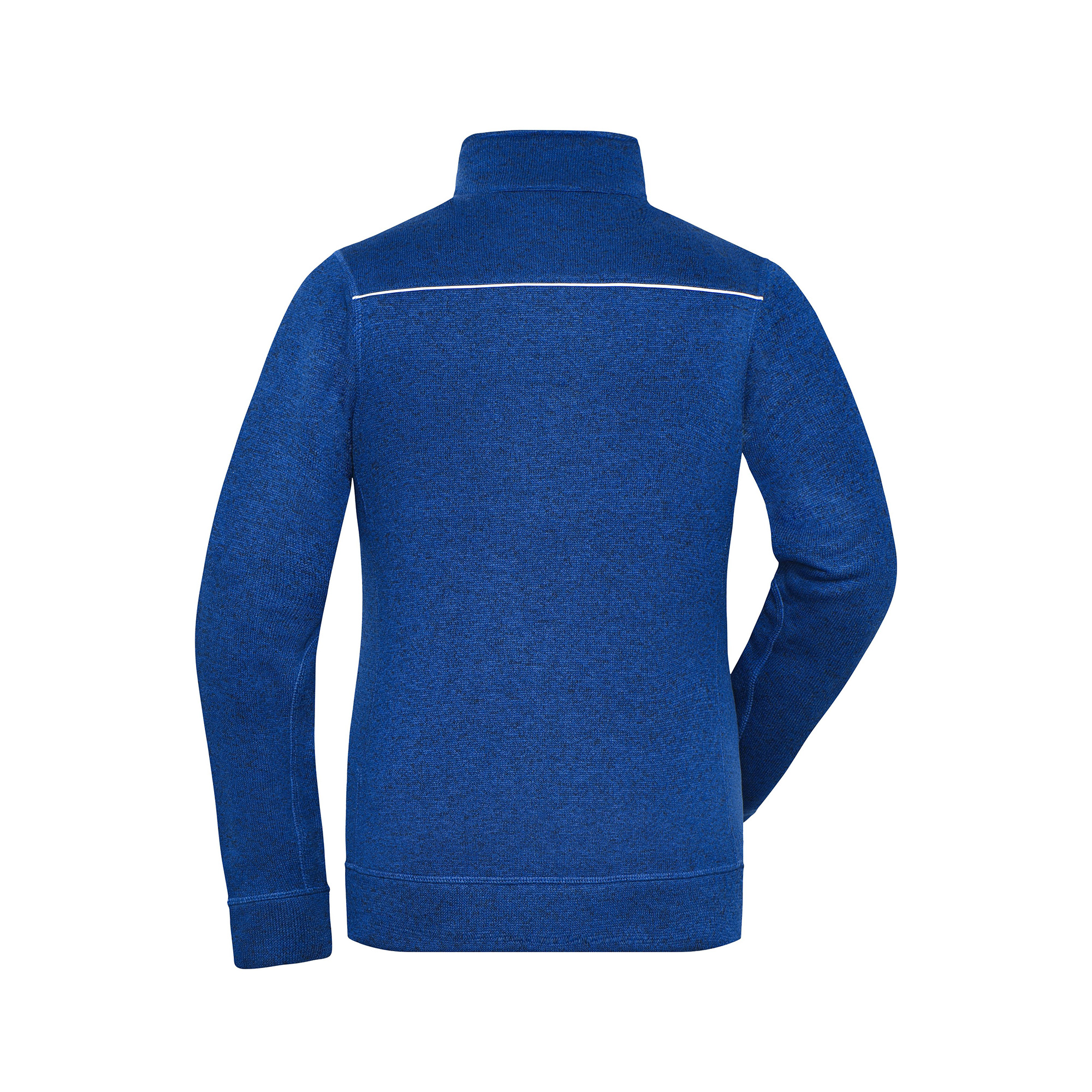 Damen-Strickfleecejacke Solid, darkroyal meliert/marine