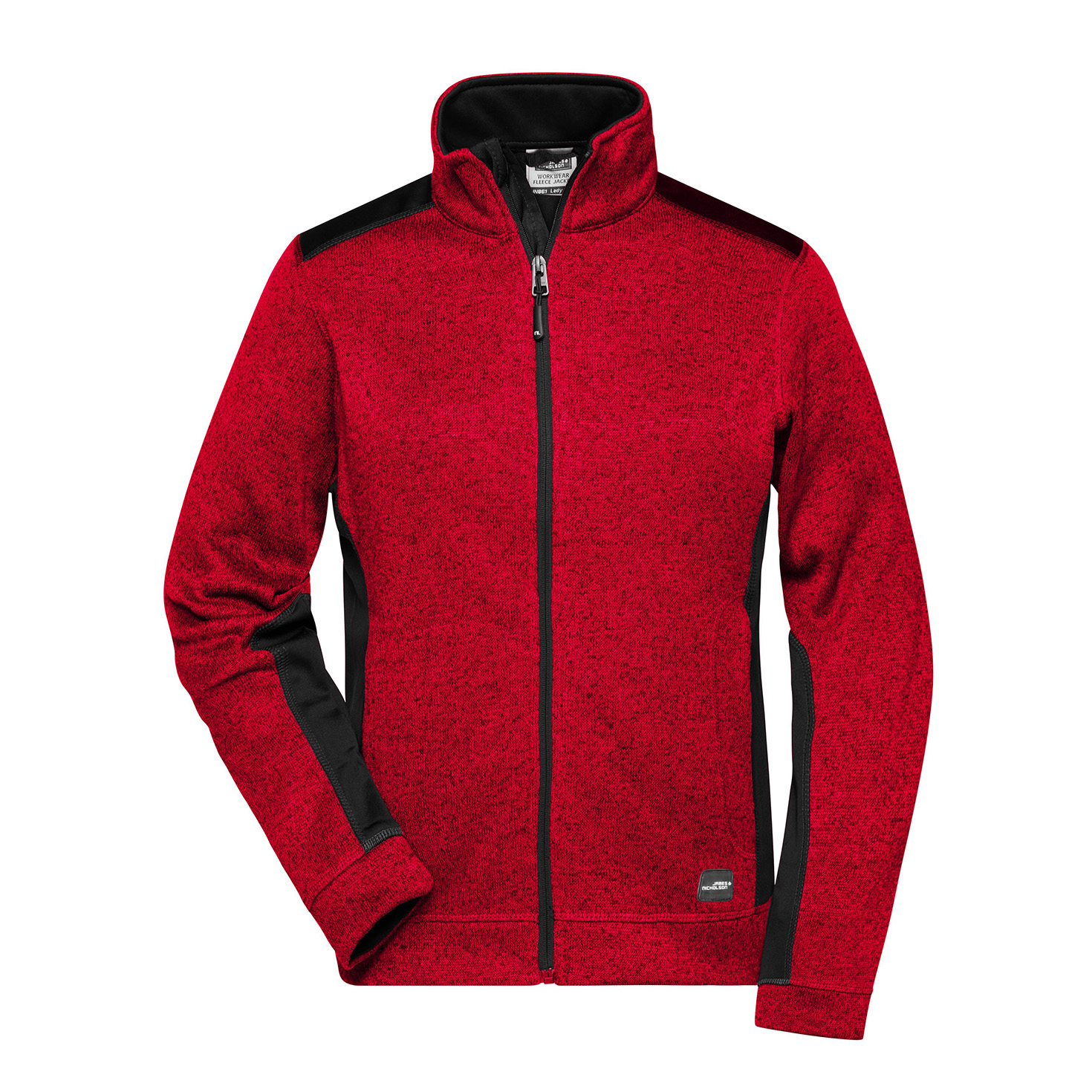 Workwear Damen-Fleecejacke Strong, red melange/black