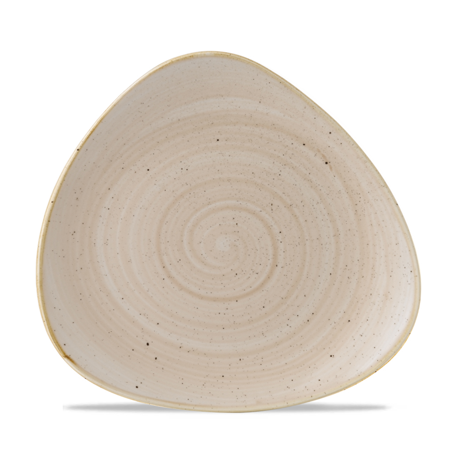 Triangle Teller flach 24,5 cm, Stonecast Nutmeg Cream