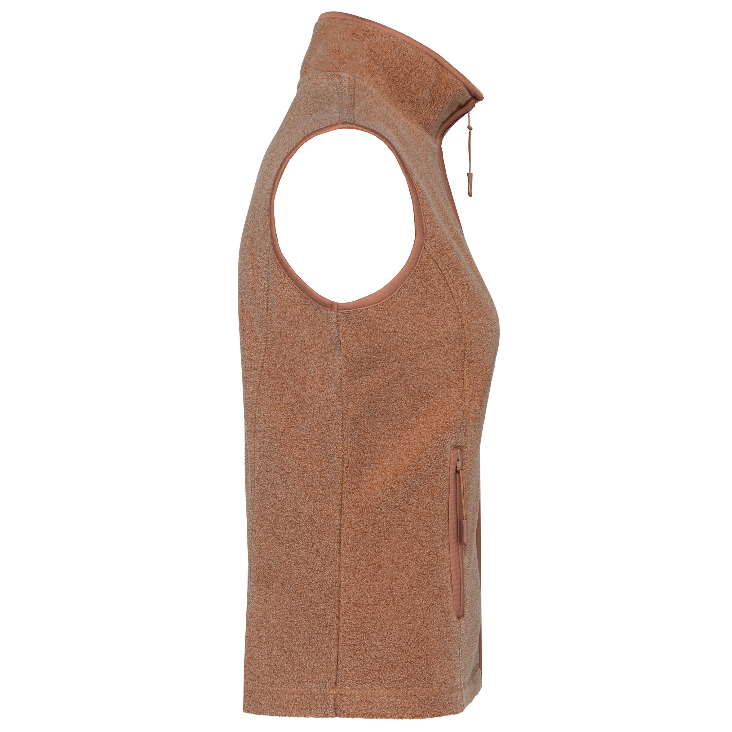 Damen-Fleece-Weste, camel heather