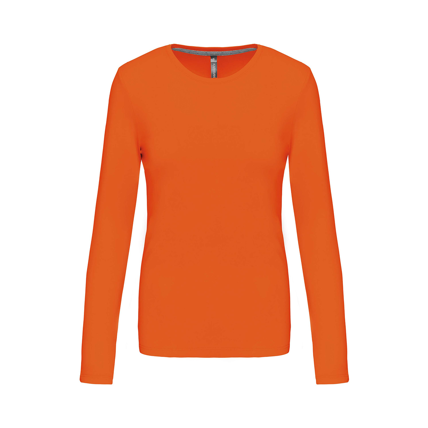 Damen-Longsleeve Kariban, orange
