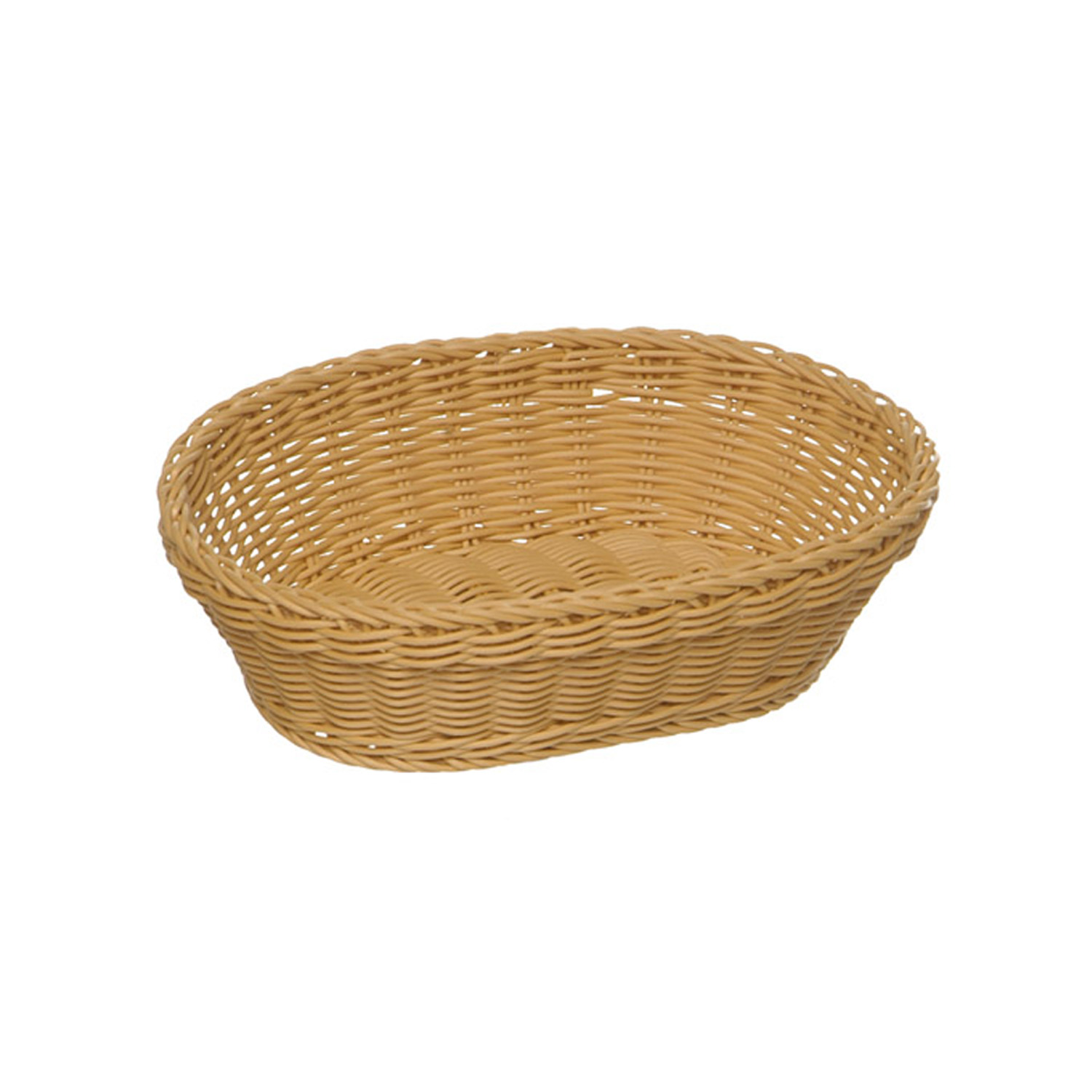 Korb, oval 32 x 23 cm, H: 7 cm Polypropylen, hellbeige