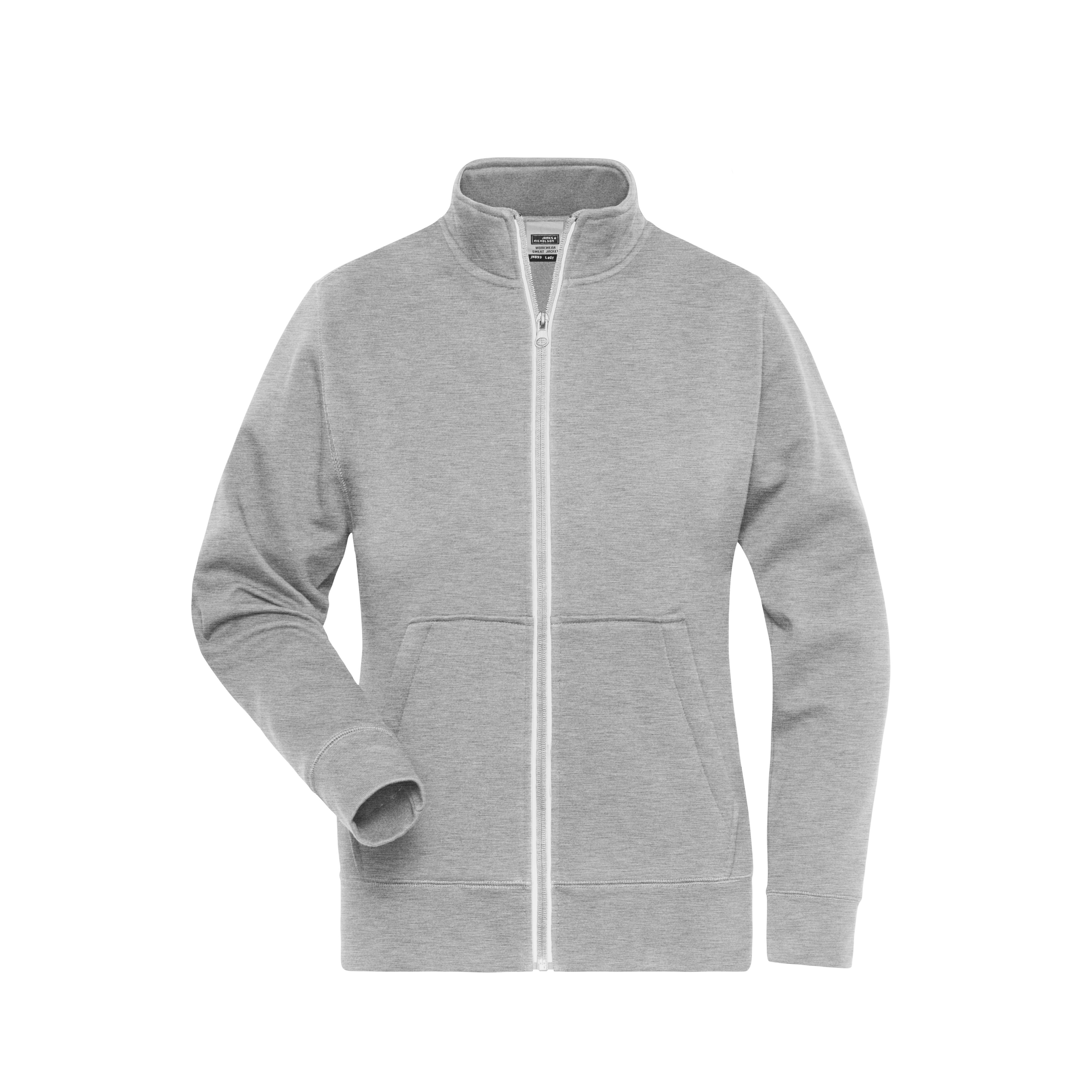 Damenjacke Solid Doubleface, grau meliert