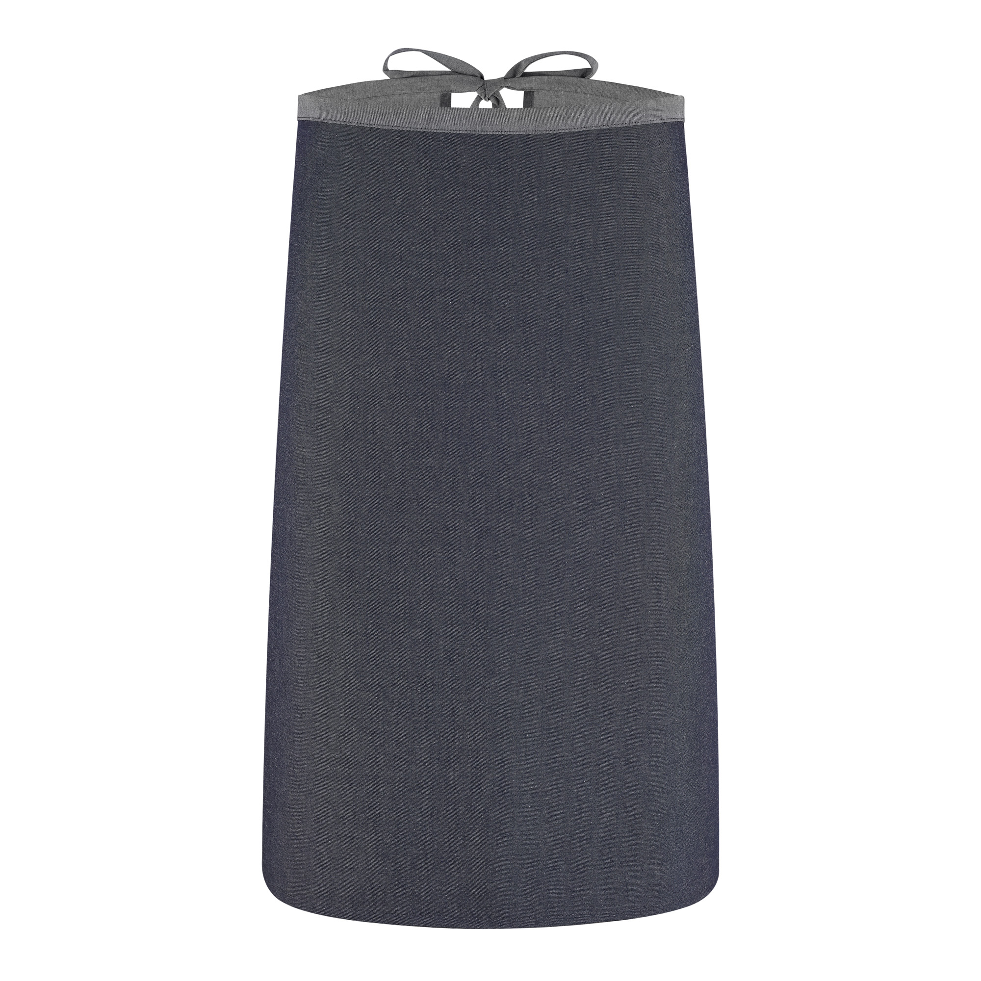 Vorbinder 100 x 80 cm, Jeanslook blau mit Bund und Bindebänder in Jeanslook blaugrau