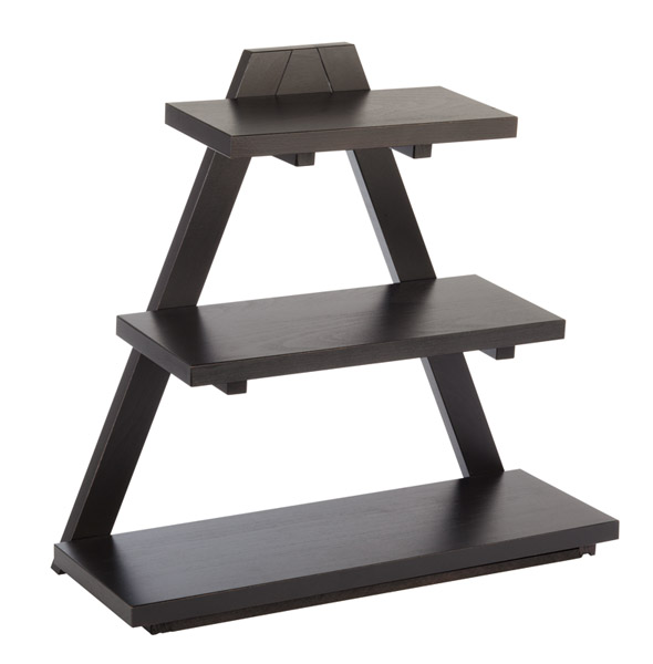 Buffetgestell -TRIANGLE- 53 x 21 cm, H: 50 cm Buche, massiv, Farbton Wenge