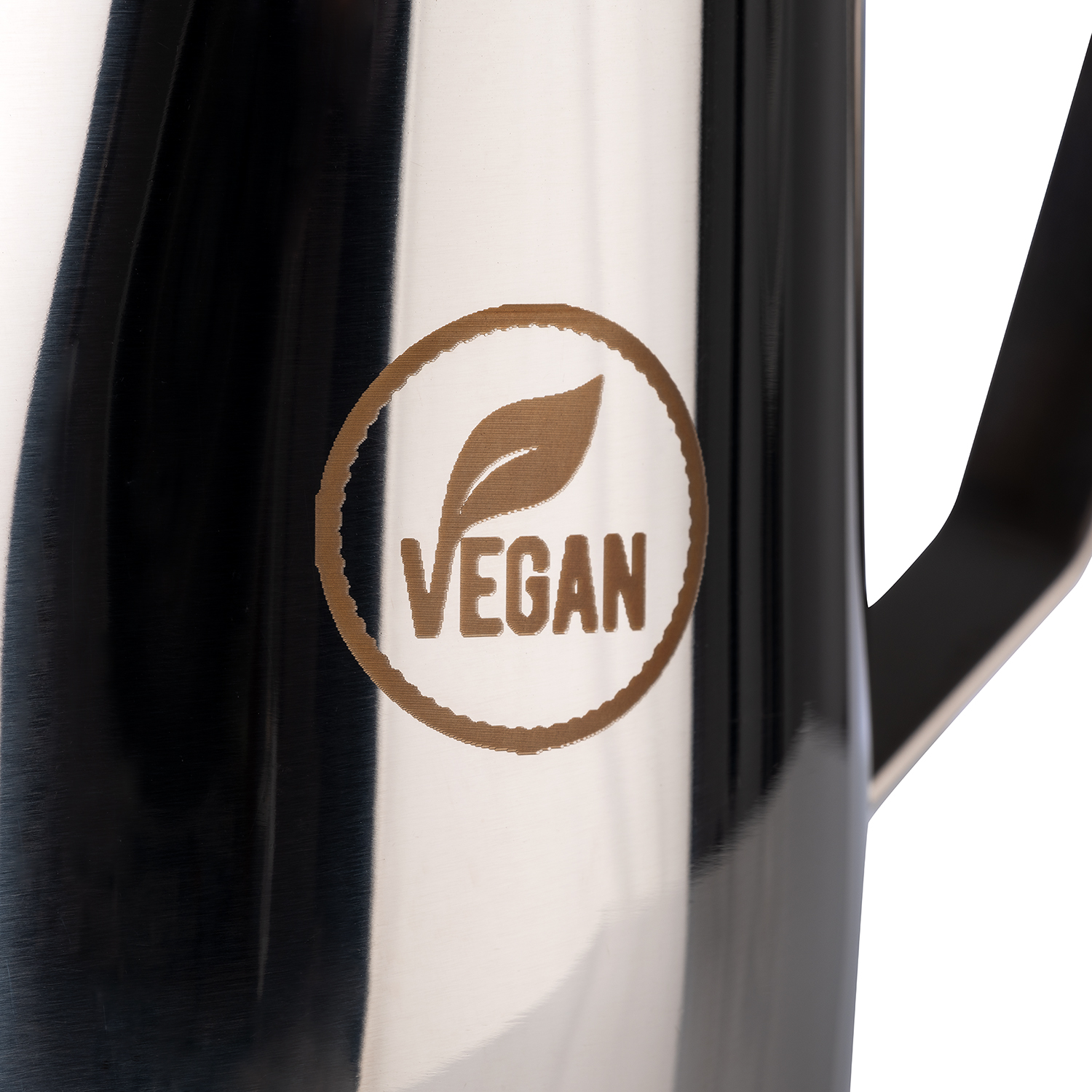 Milch- / Universalkanne  Ø 10,5 cm, H: 13 cm, 0,8 Liter, mit Gravur "VEGAN"