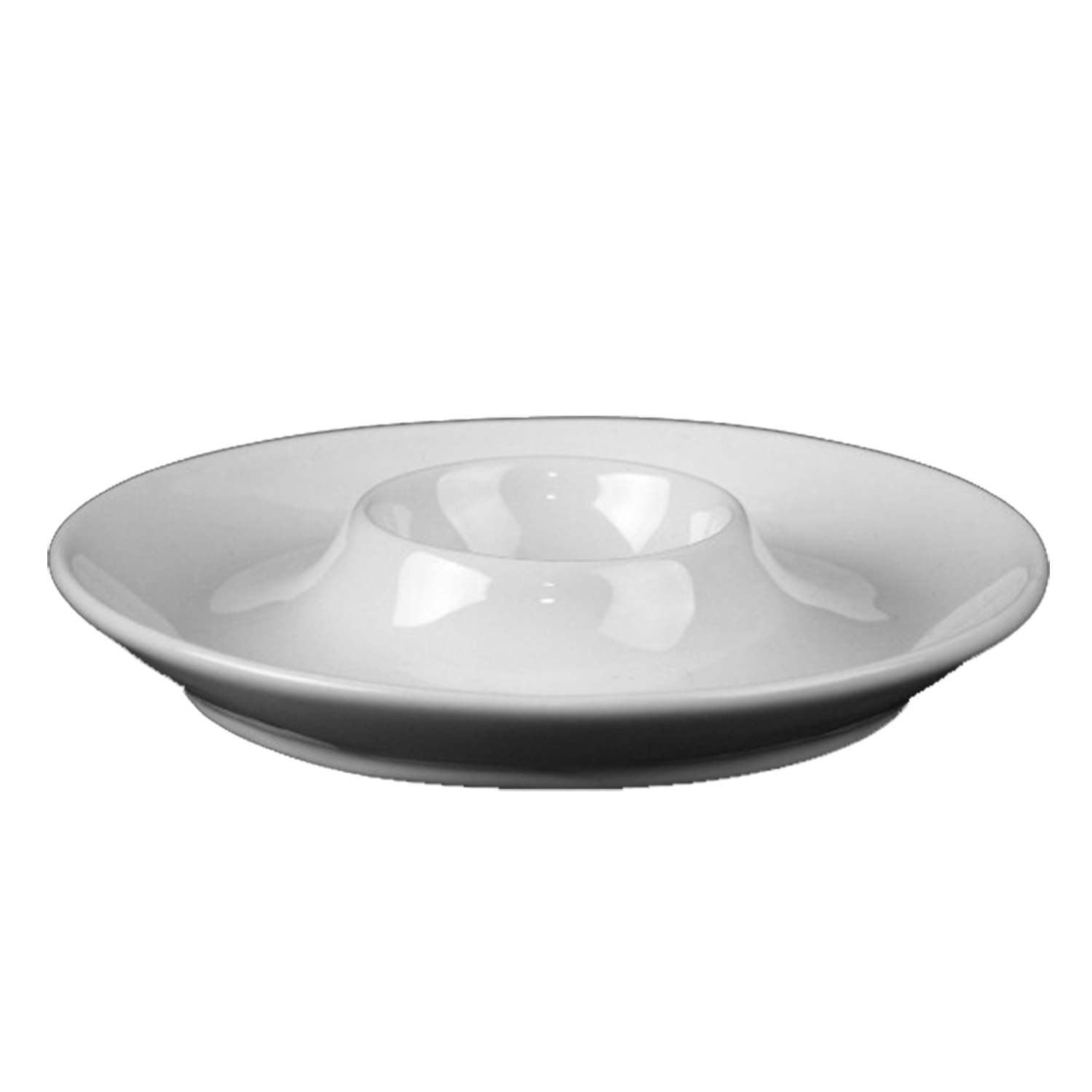 Eierbecher mit Ablage, Porzellan 12 cm, H: 2,5 cm