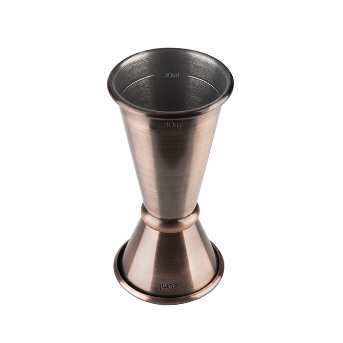 Barmaß Ø 4,5 cm, H: 9 cm Edelstahl, Antik-Kupfer-Look