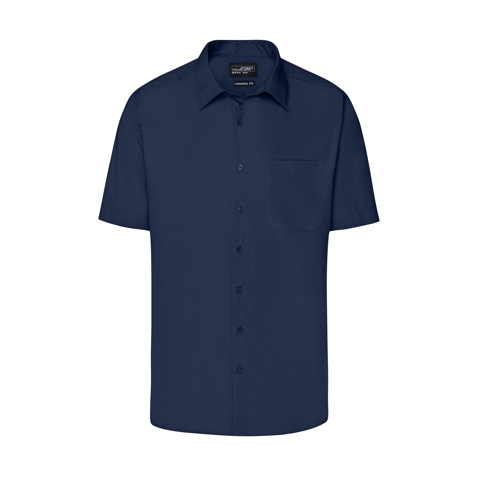 Herrenhemd Luca, 1/2 Arm, navy