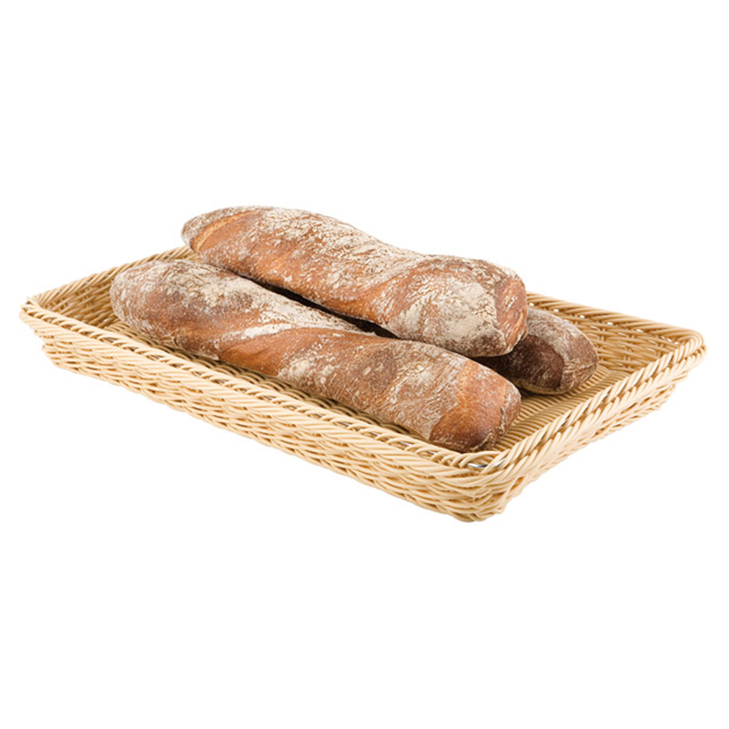 GN 1/2 Korb 32,5 x 26,5 cm, H: 10 cm Polypropylen, hellbeige