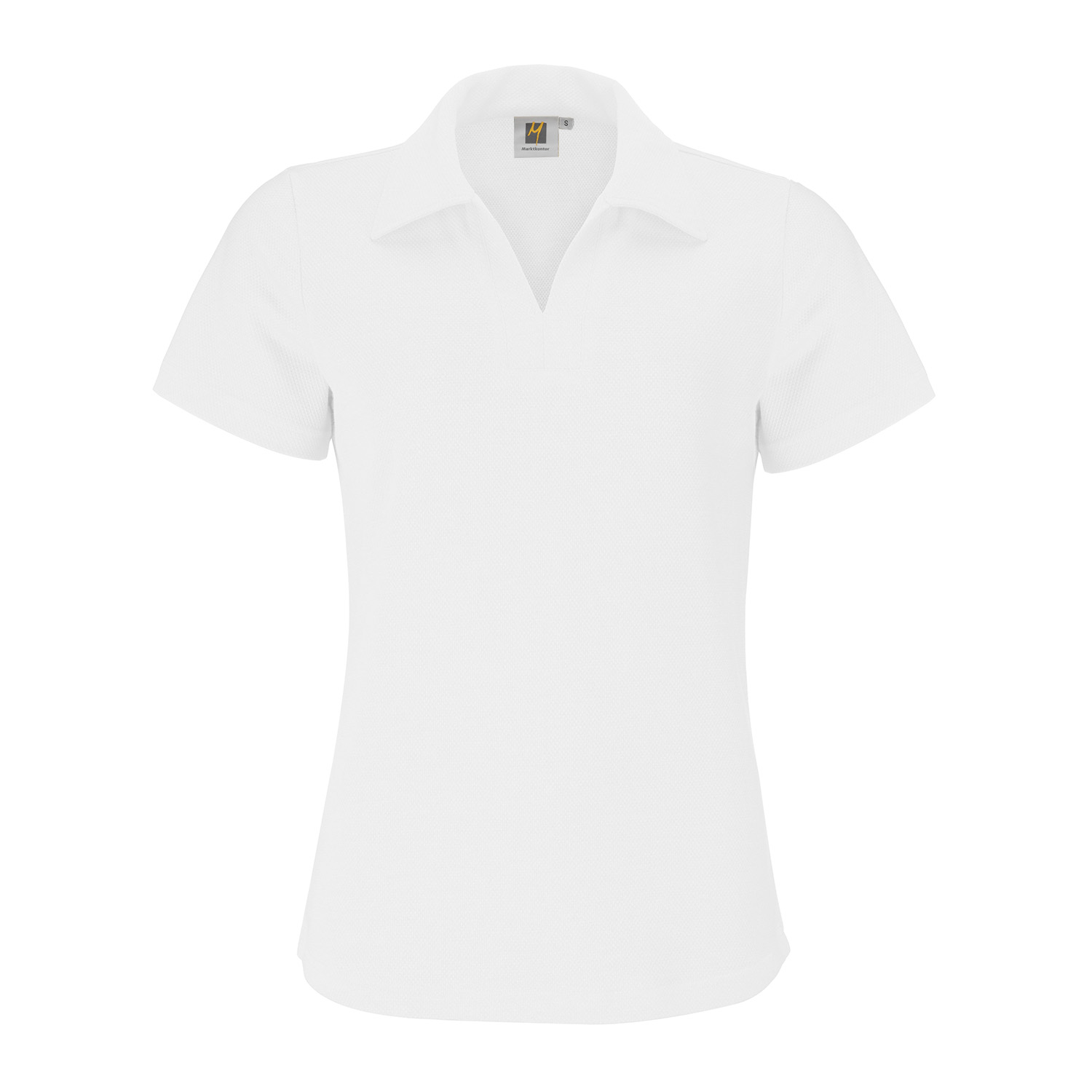 Poloshirt Waffelpique, 1/2 Arm weiß