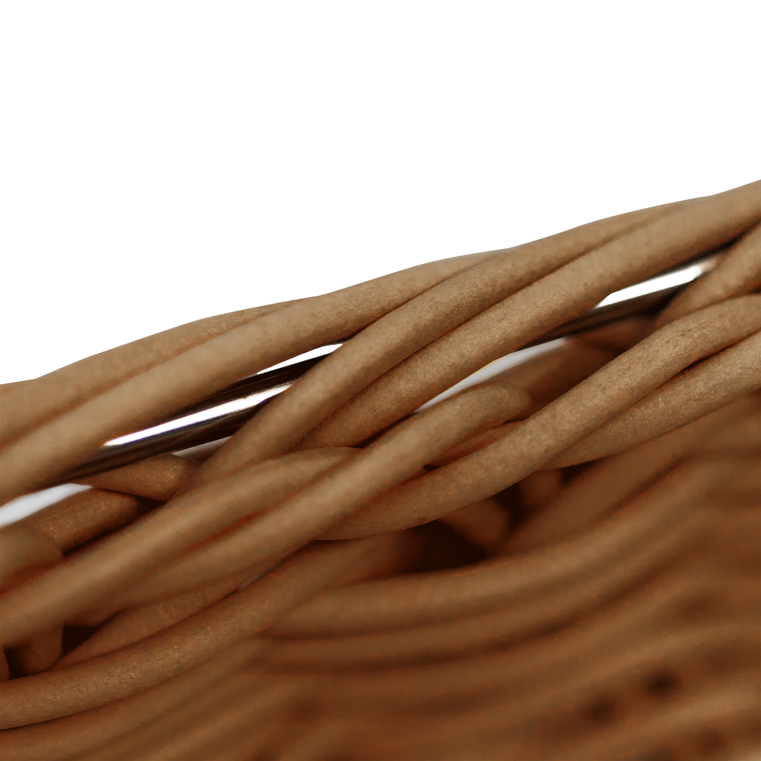 Auslagekorb 60 x 20 x 5 cm, beige mit Rahmenverstärkung aus Edelstahl