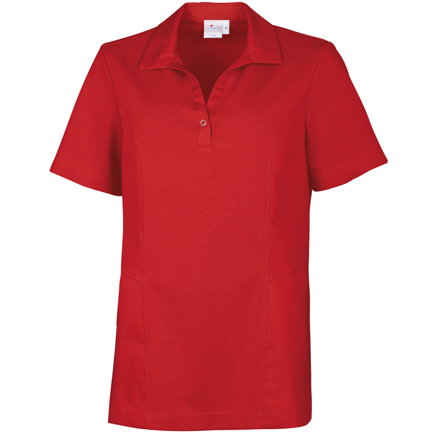 Damen-Schlupfkasack Materialmix, Kurzarm, rot/rot
